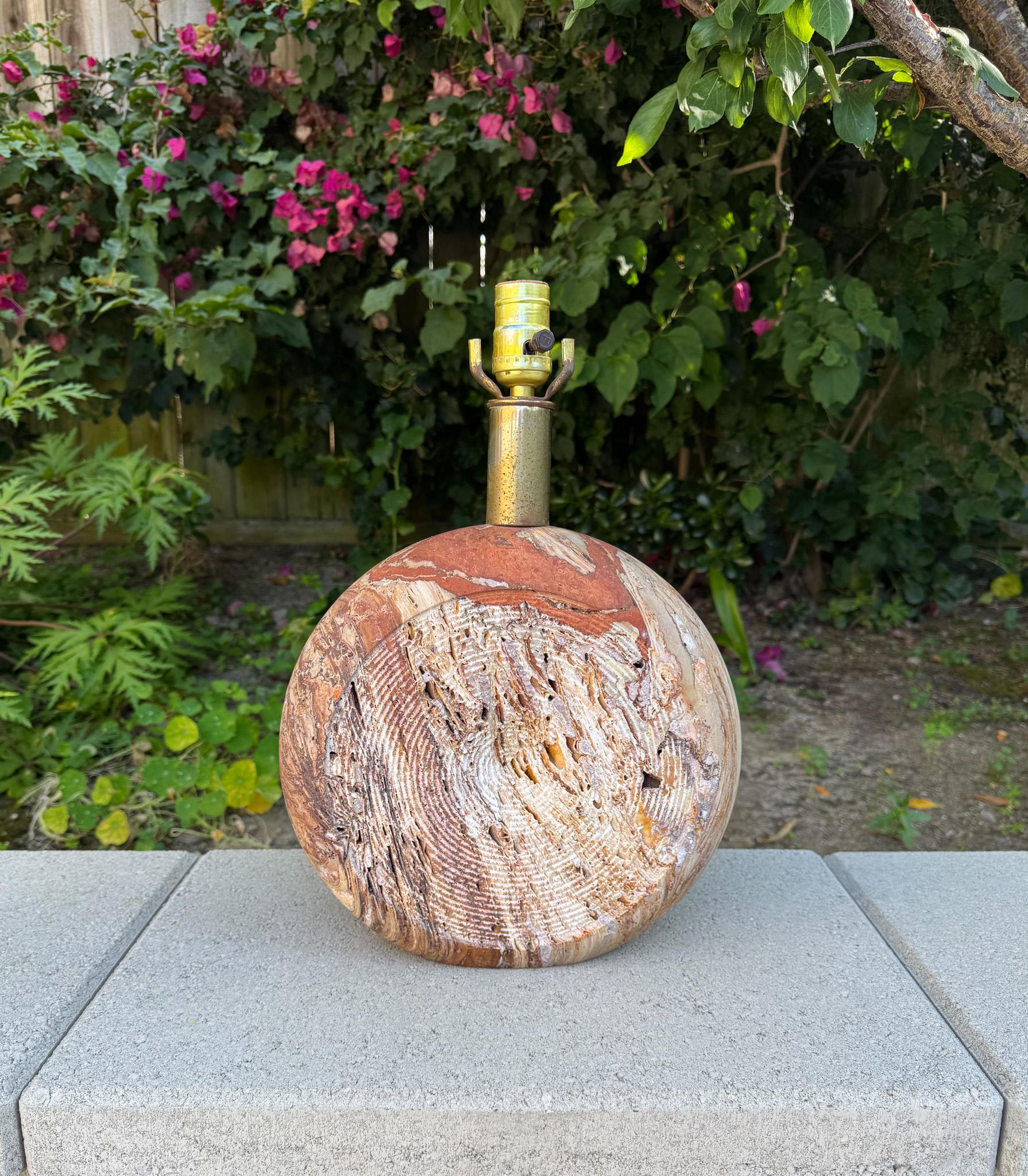 Rapolano Travertine Lamp by Fratelli Mannelli, Italy, c.1970.

11 1/2