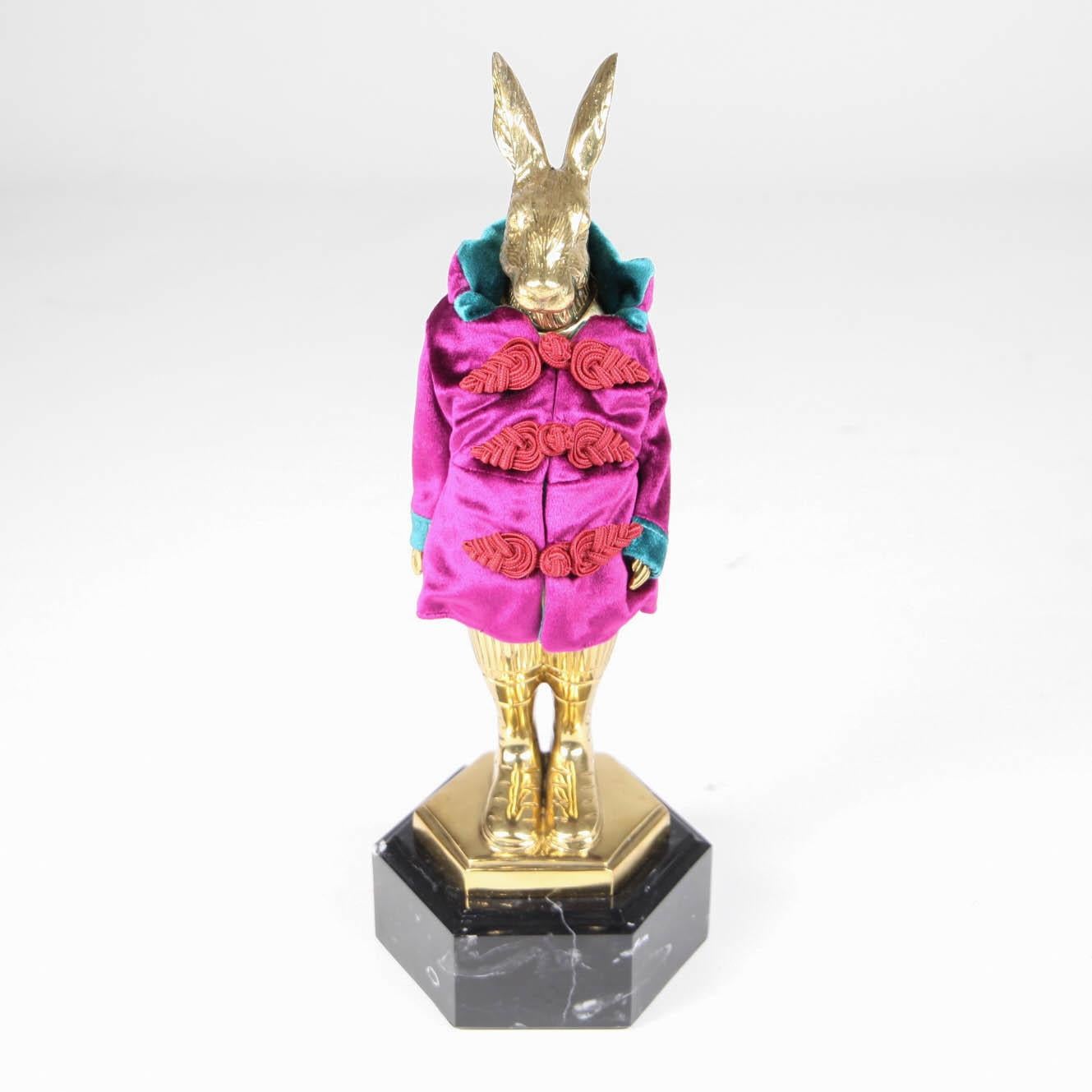 Mid-Century Modern « Rabbit » Brass Sculpture For Sale