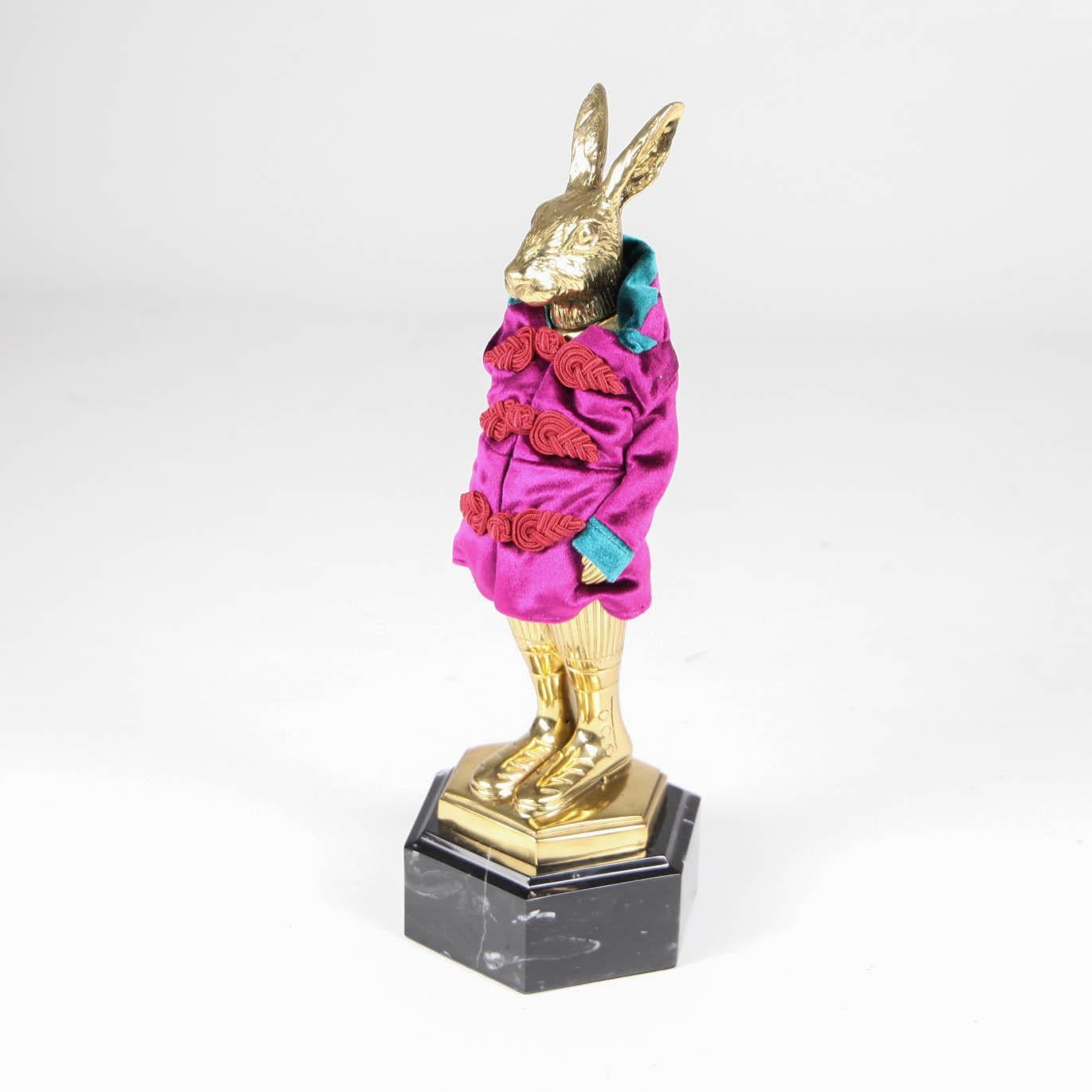 French « Rabbit » Brass Sculpture For Sale