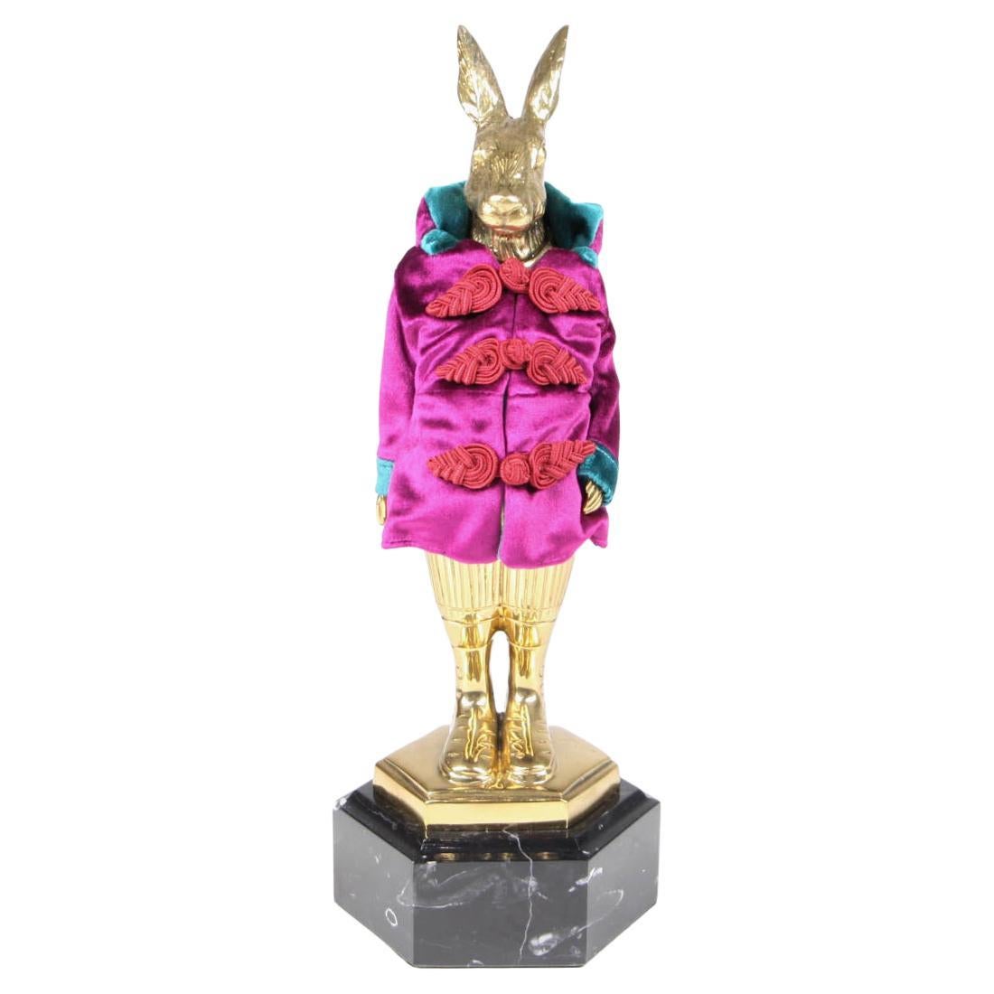 « Rabbit » Brass Sculpture For Sale
