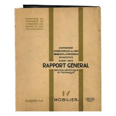 Rapport général:: Section Artistique et Technique Paris 1925:: IV Mobilier
