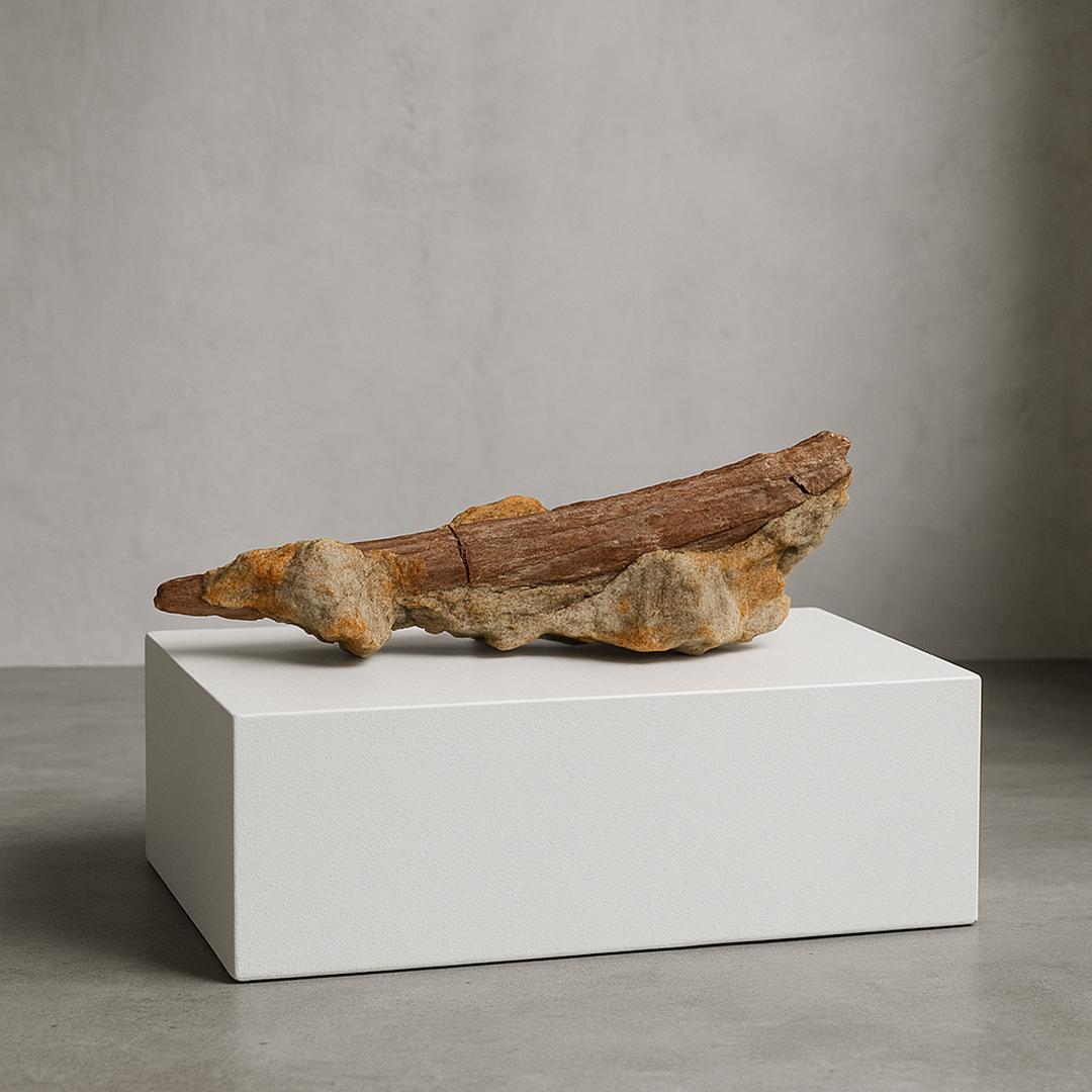 Fossile di costola di rapace in Matrix // Tardo Cretaceo in vendita 1