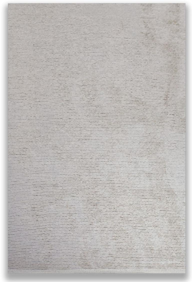 Im Angebot: Moderner gestreifter Luxus-Teppich, handgefertigt,  (Grau)