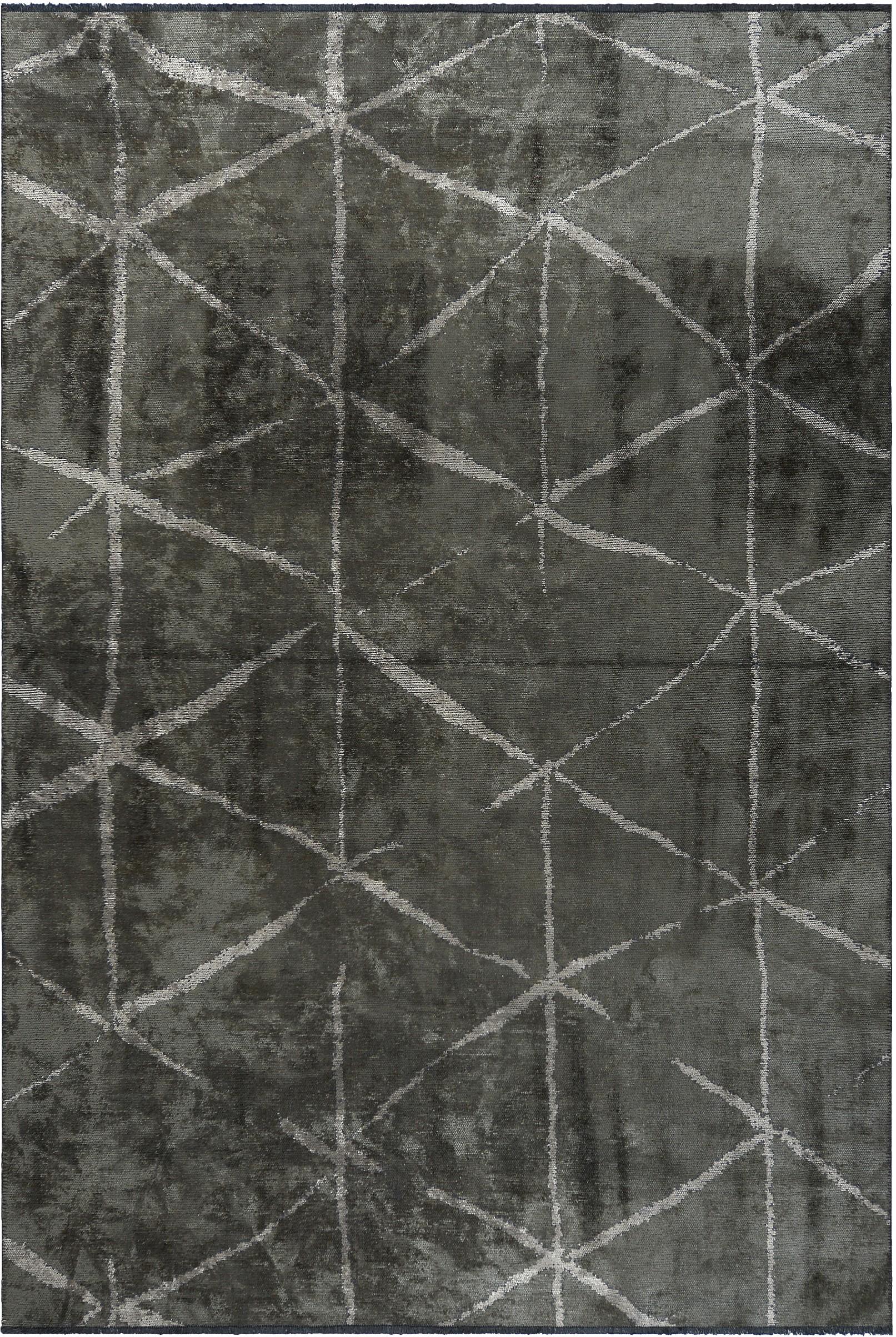 For Sale:  (Gray) Modern Abstract Luxury Hand-Finished Area Rug