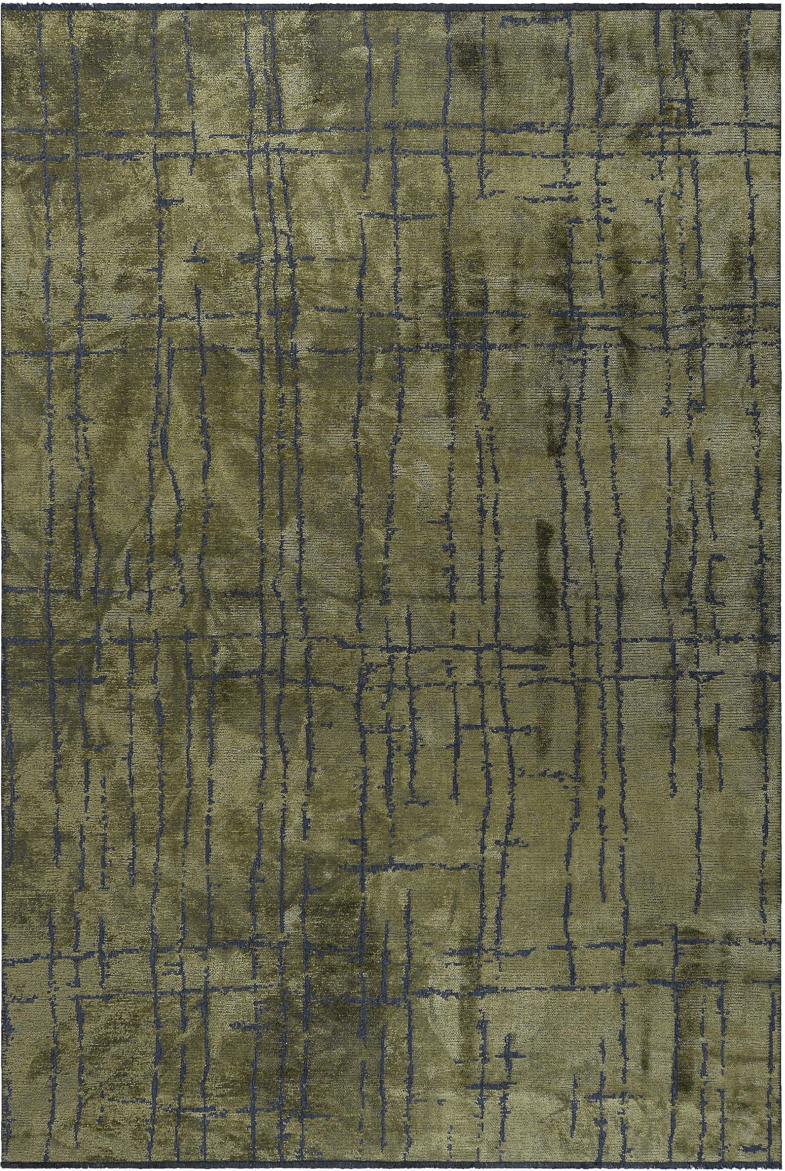 For Sale:  (Green) Modern Abstract Luxury Hand-Finished Area Rug