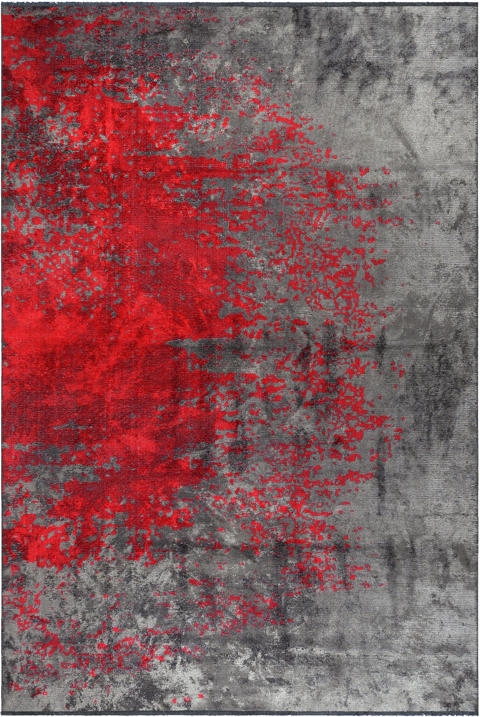 For Sale:  (Red) Modern No Pattern Solid Color Luxury Area Rug