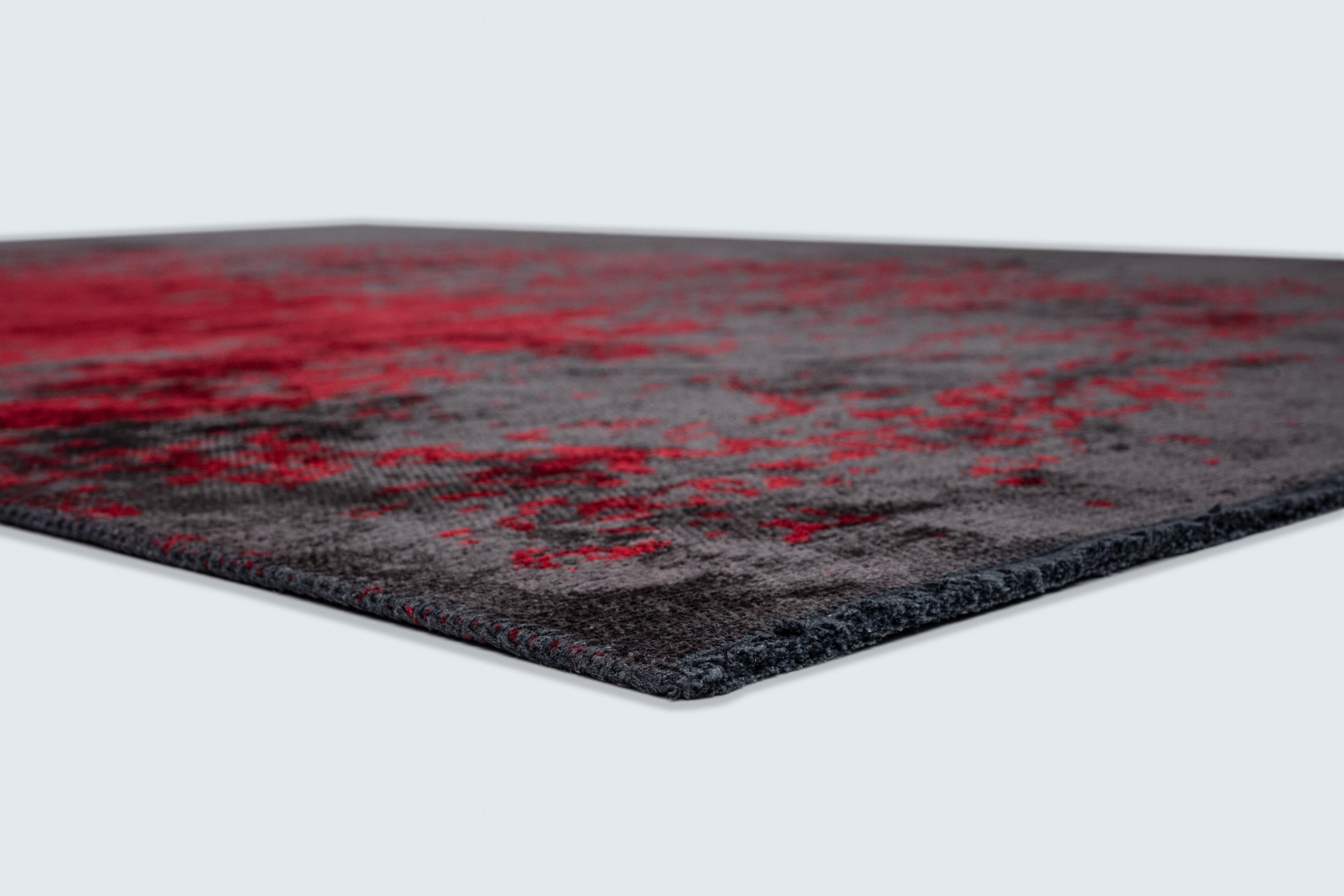 Im Angebot: Modern  Ungemusterter einfarbiger Luxus-Teppich,  (Grau) 4
