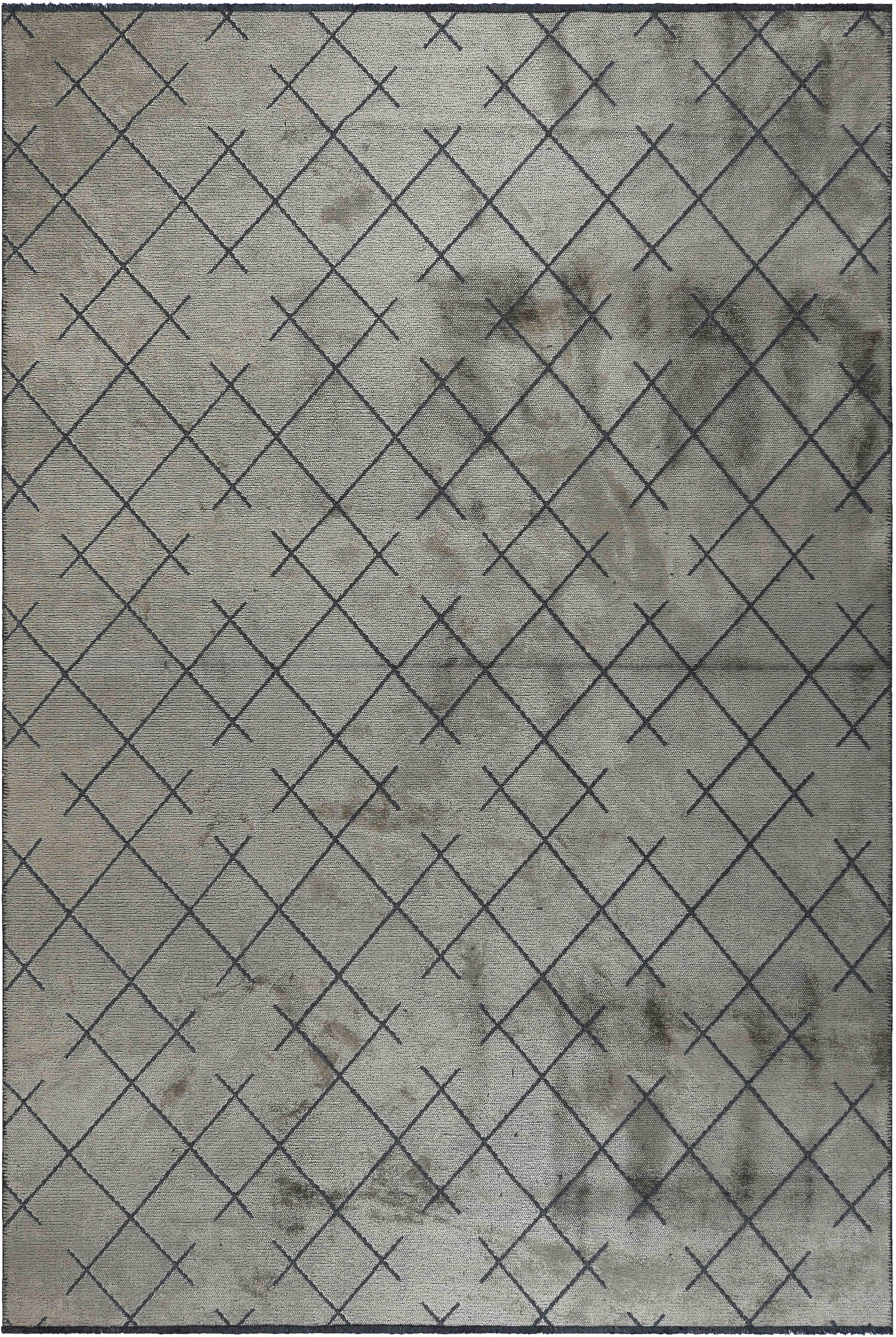 Im Angebot: Modern Argyle Luxury Area Rug,  (Grau)