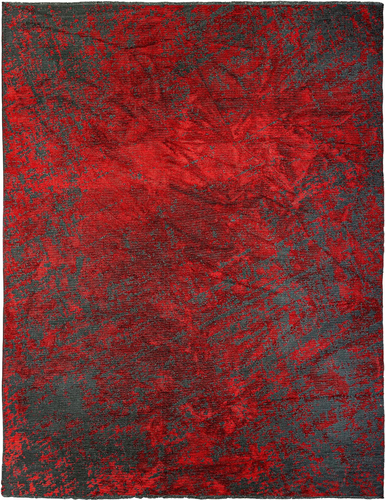 En vente :  (Rouge) Moderne  Tapis de sol abstrait de luxe