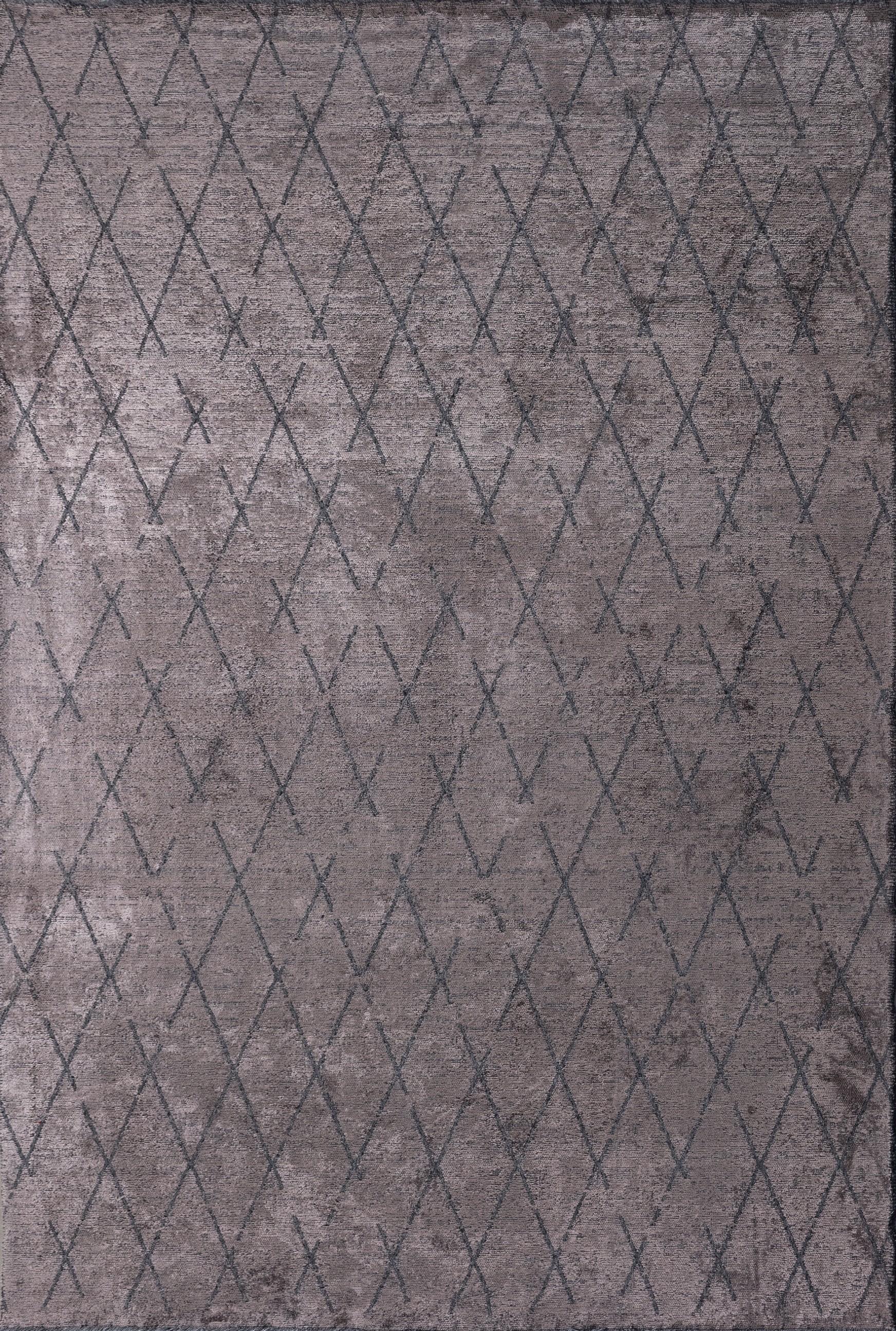 En vente :  (Gris) Moderne  Tapis de luxe Argyle