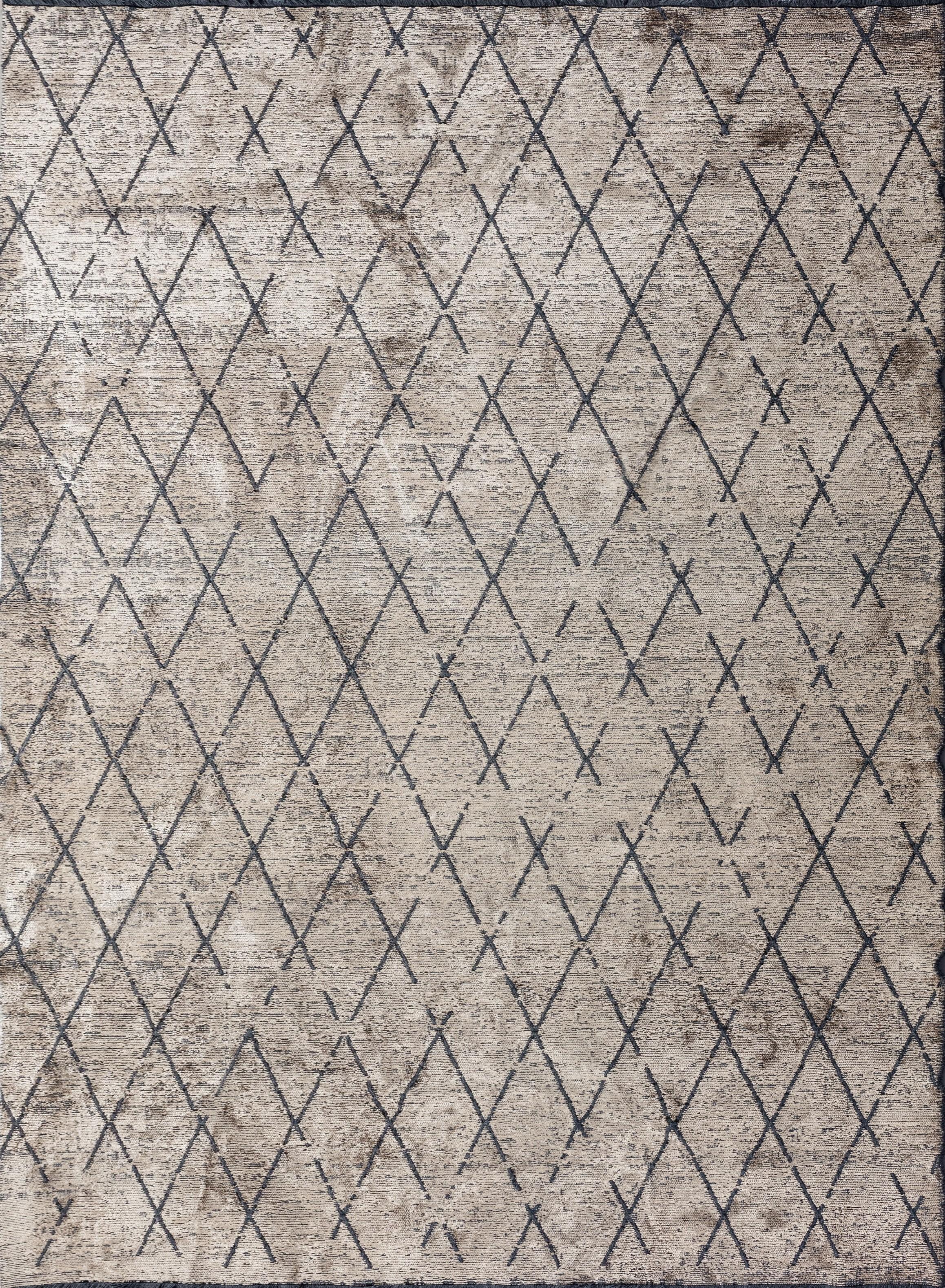 En vente :  (Gris) Moderne  Tapis de luxe Argyle