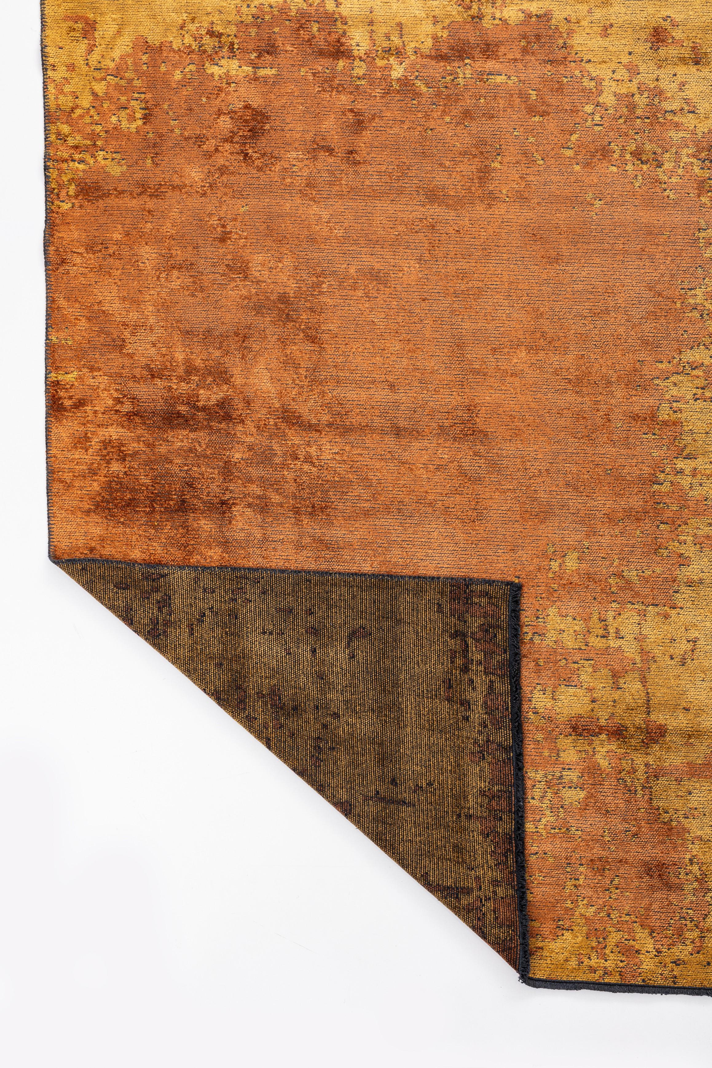 Im Angebot: Moderner abstrakter Luxus-Teppichboden,  (Orange) 3