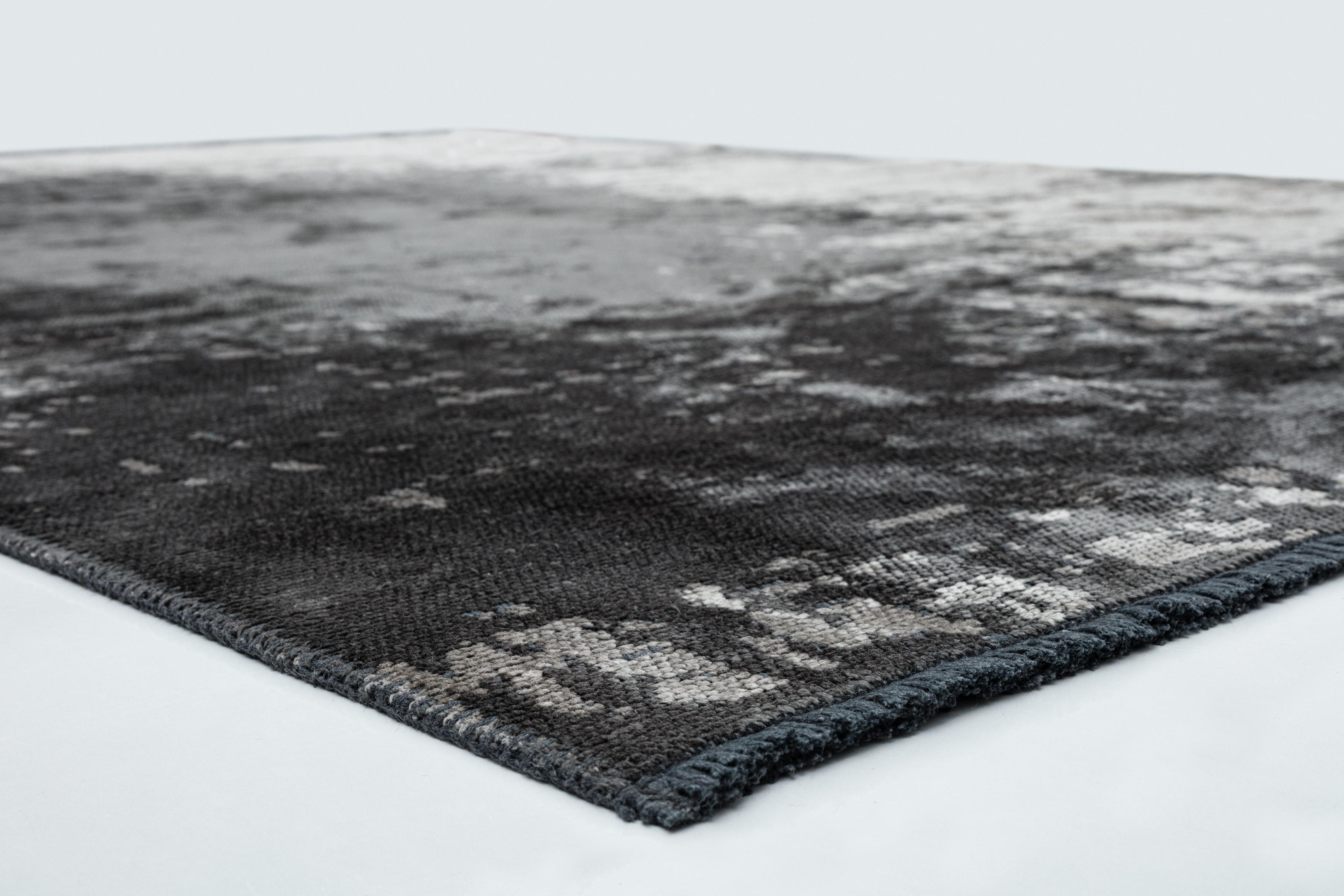 Im Angebot: Moderner abstrakter Luxus-Teppichboden,  (Grau) 4