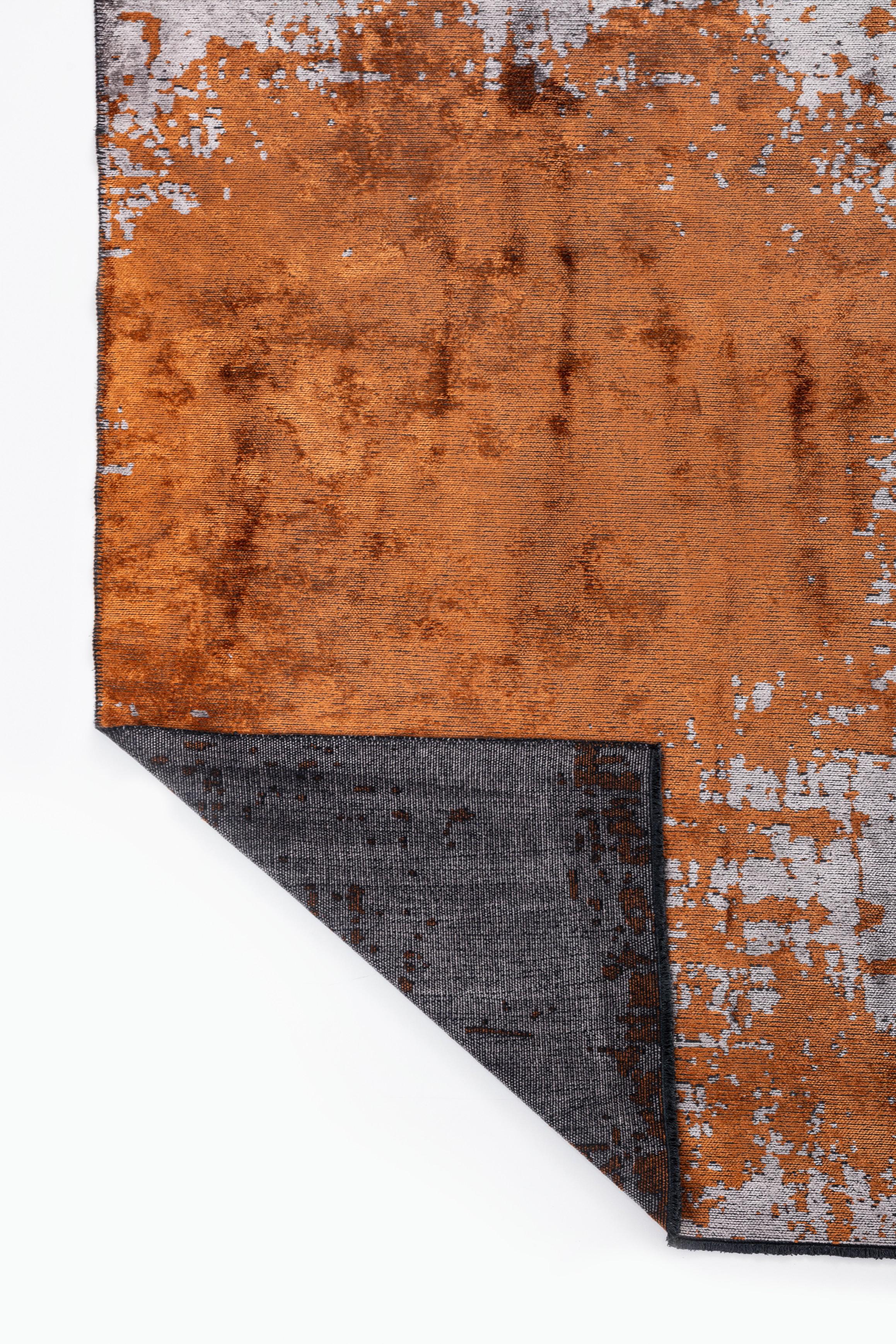 Im Angebot: Moderner abstrakter Luxus-Teppichboden,  (Orange) 3