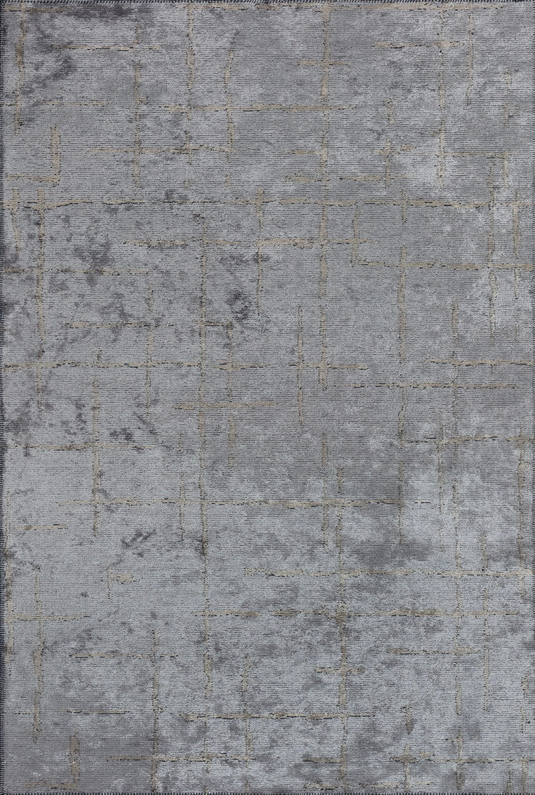 Im Angebot: Modern  Geometrischer Luxus-Teppichboden,  (Grau)