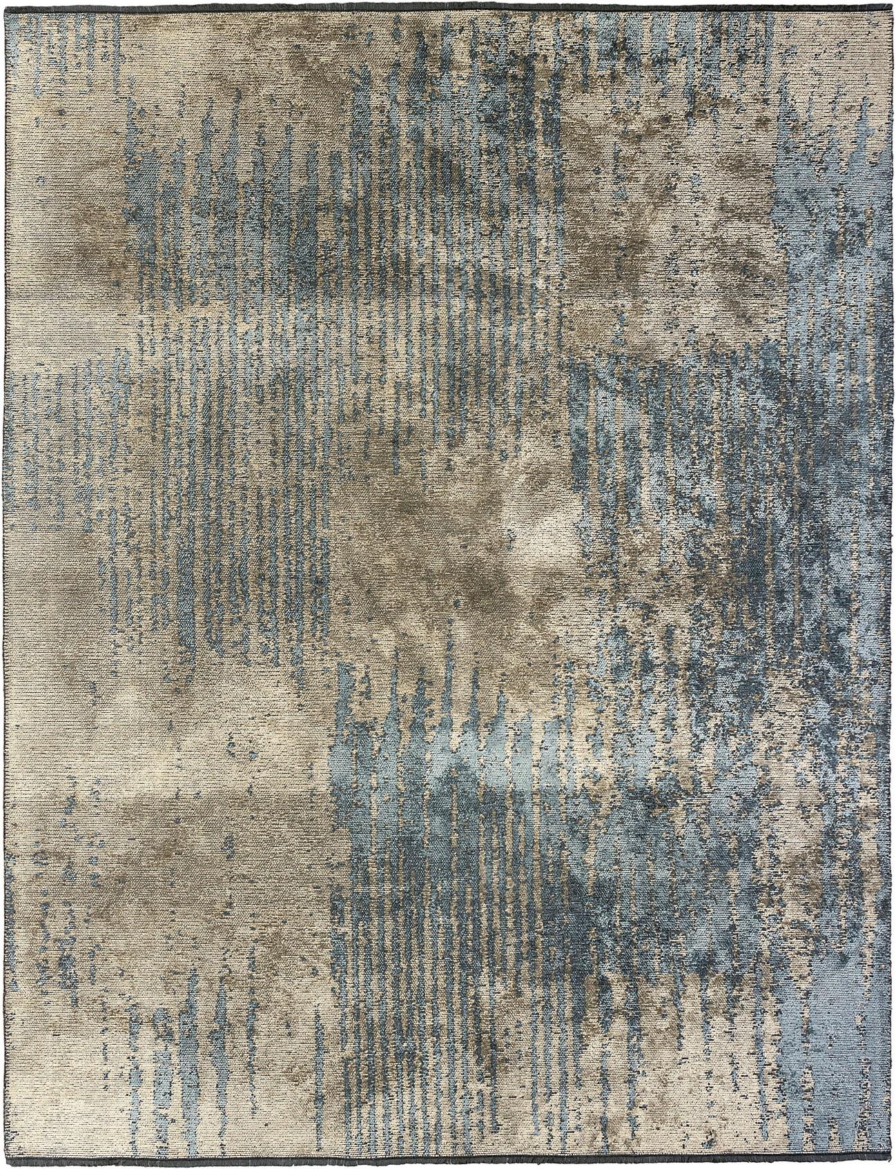For Sale:  (Blue) Transitional Patchwork Luxury Area Rug
