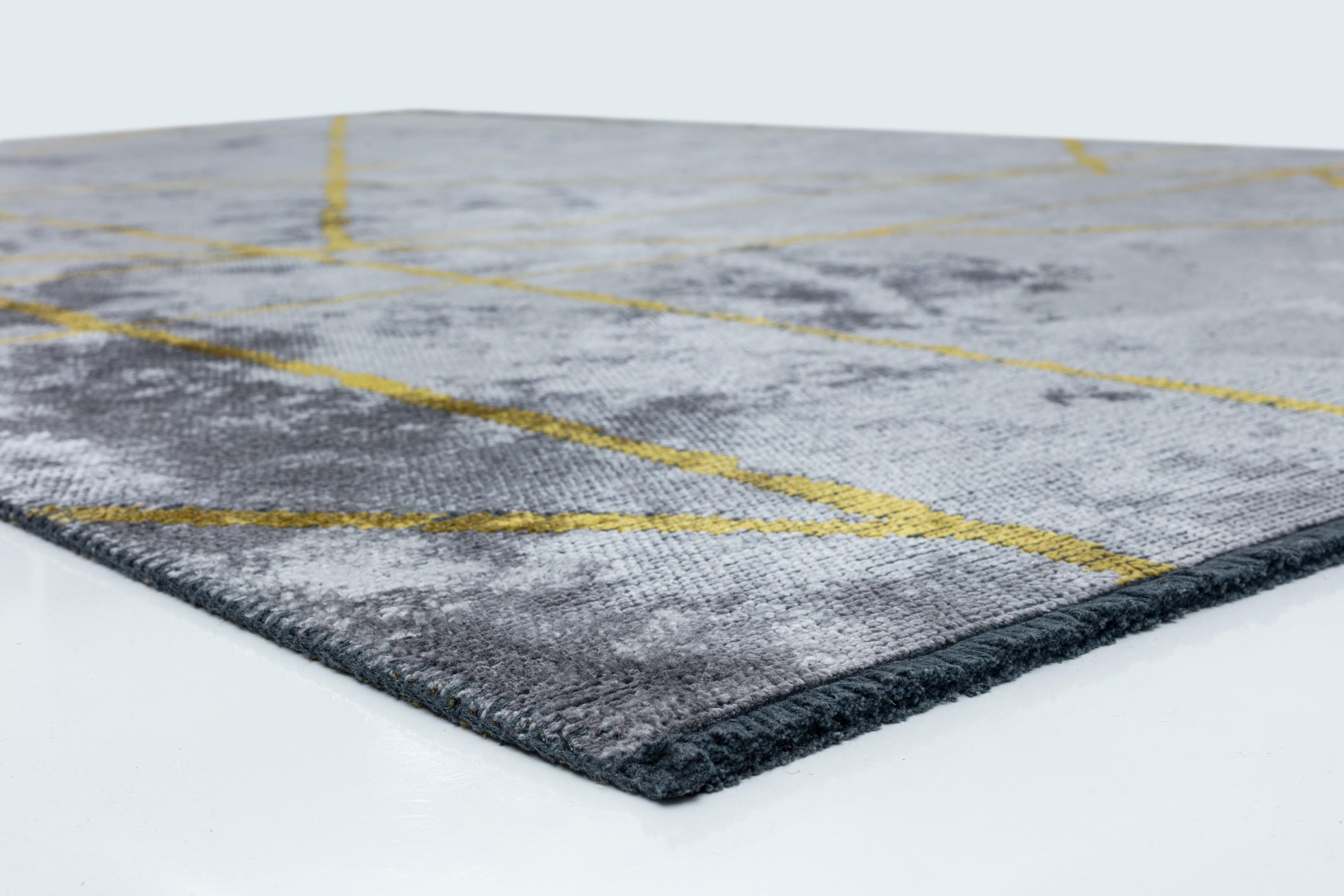 En vente :  (Jaune) Moderne  Tapis de sol abstrait de luxe 4