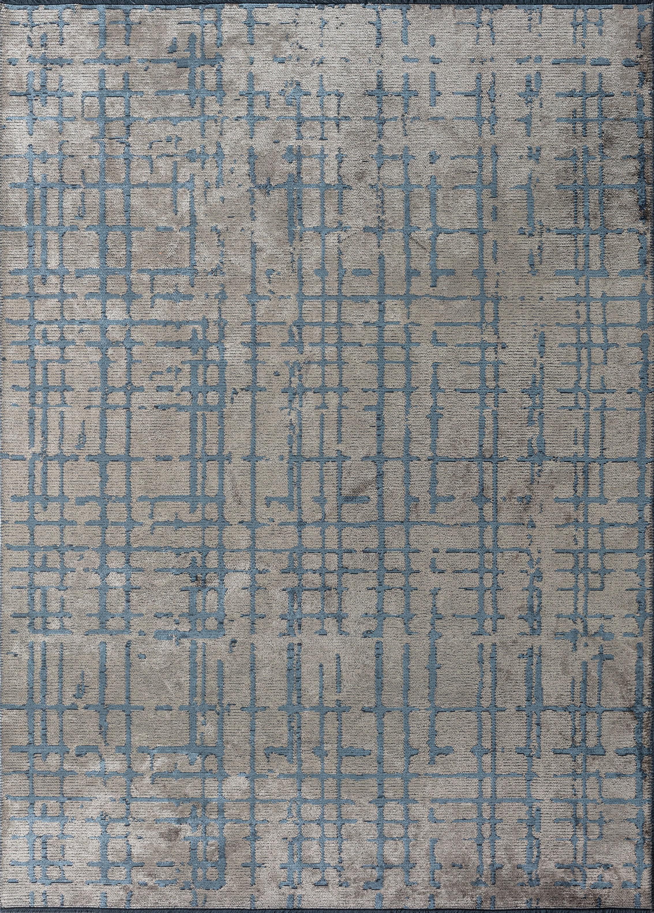 For Sale:  (Gray) Modern Checkered Red Luxury Hand-Finished Area Rug