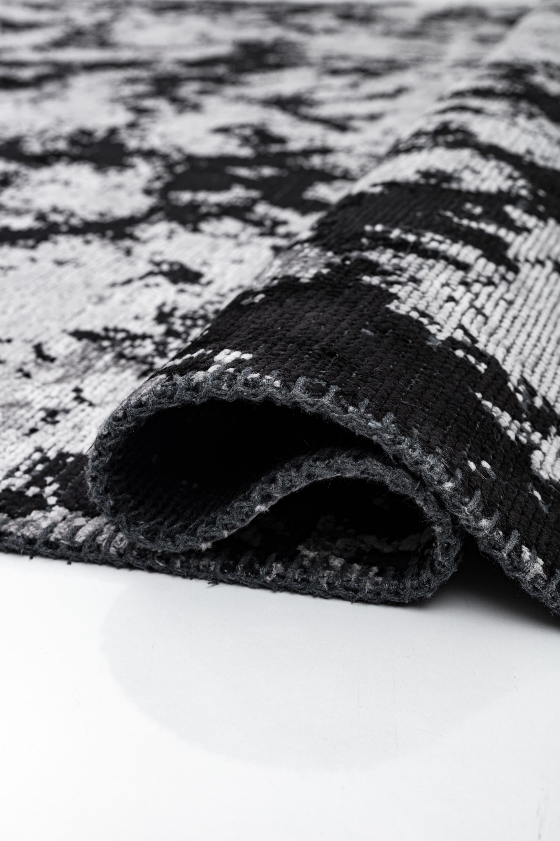 En vente :  (Gris) Tapis de sol Moderns Abstract Luxury, fini à la main 2