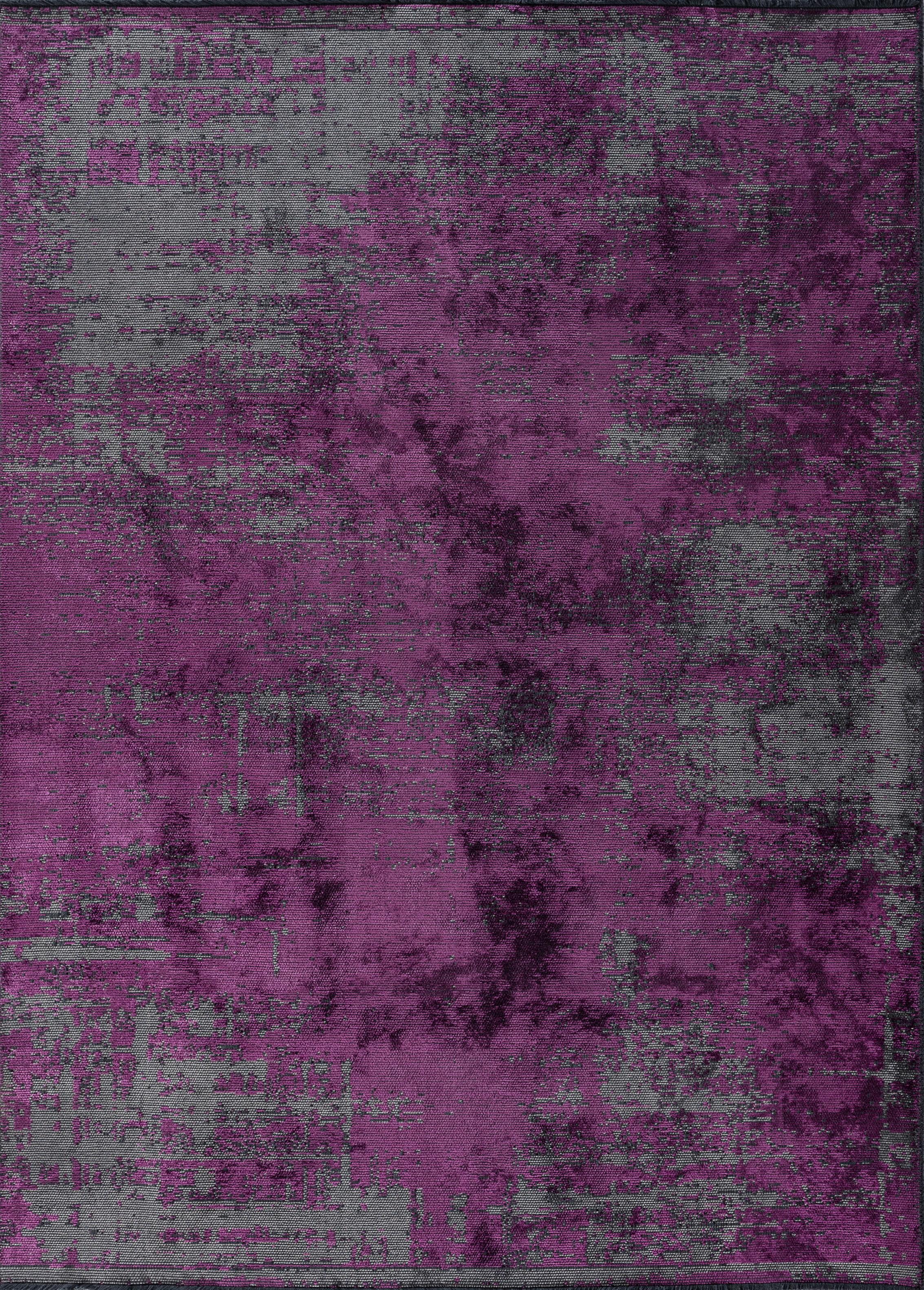 For Sale:  (Purple) Modern Abstract Luxury Hand-Finished Area Rug