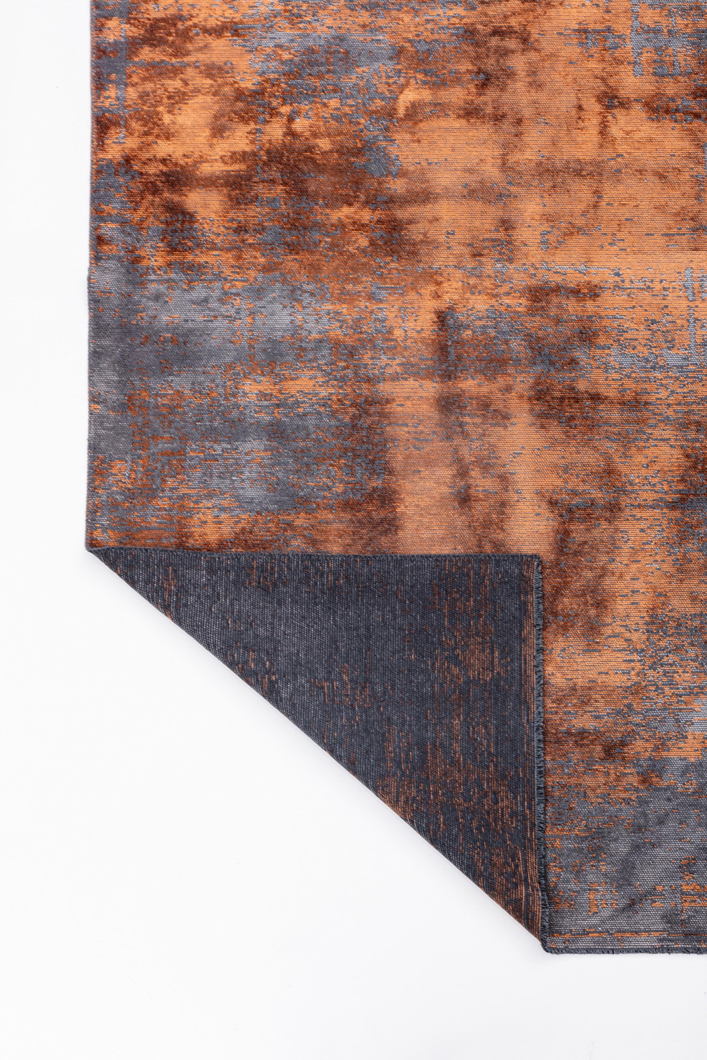 For Sale:  (Orange) Modern  Abstract Luxury Hand-Finished Area Rug 3