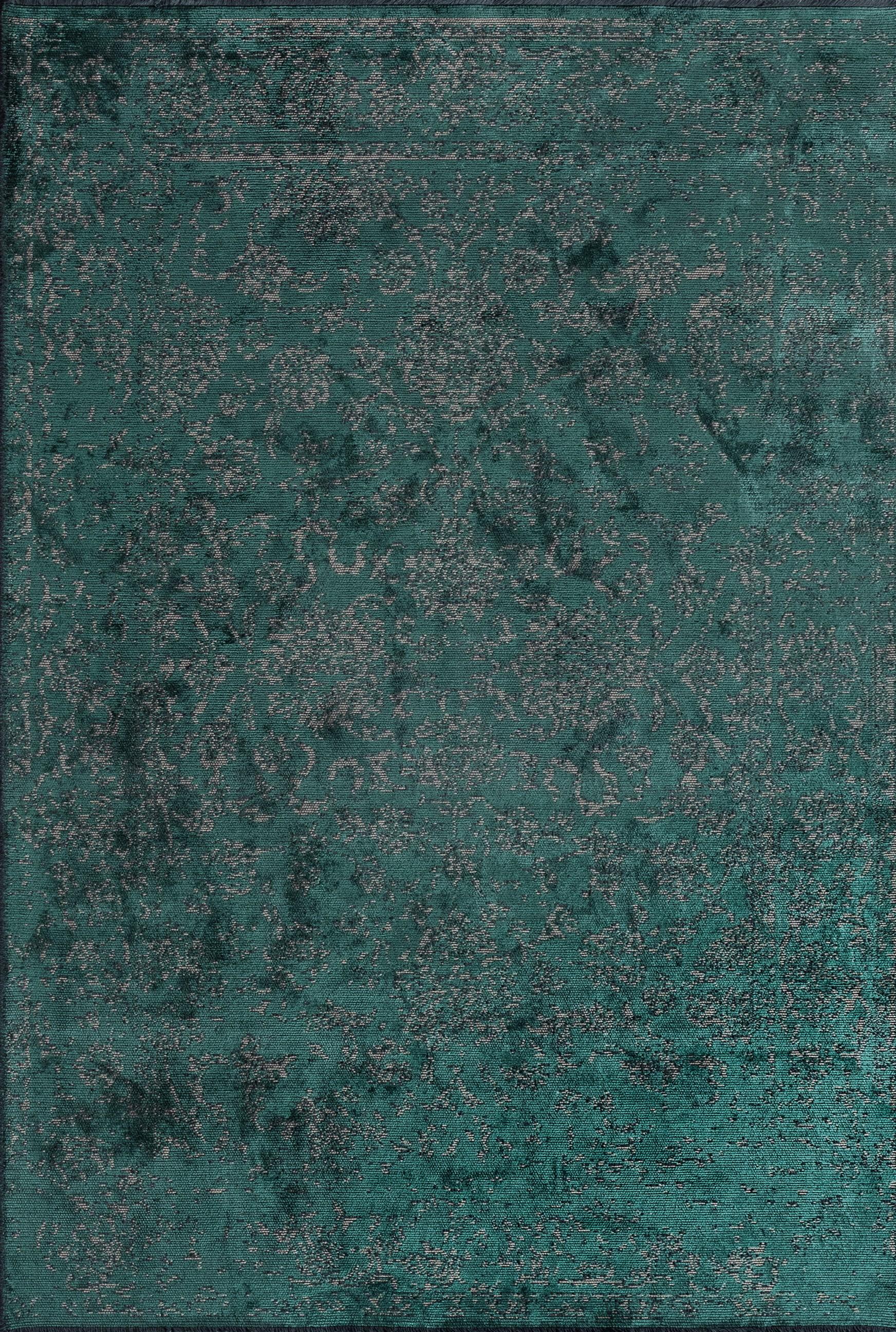 For Sale:  (Green) Modern Toile Luxury Hand-Finished Area Rug