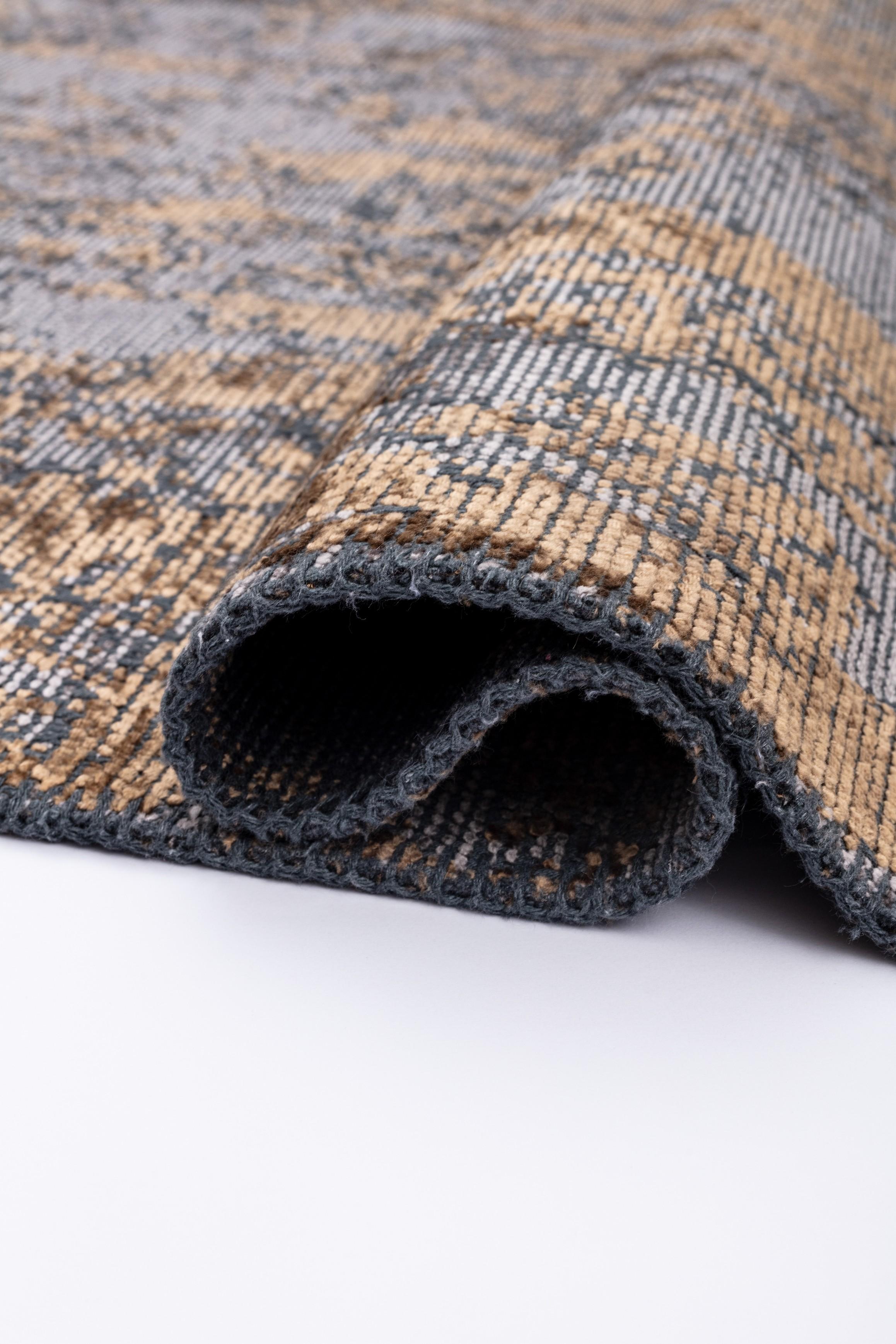 En vente :  (Gris) Tapis de sol Contemporary Damask Luxury Hand-Finished 2