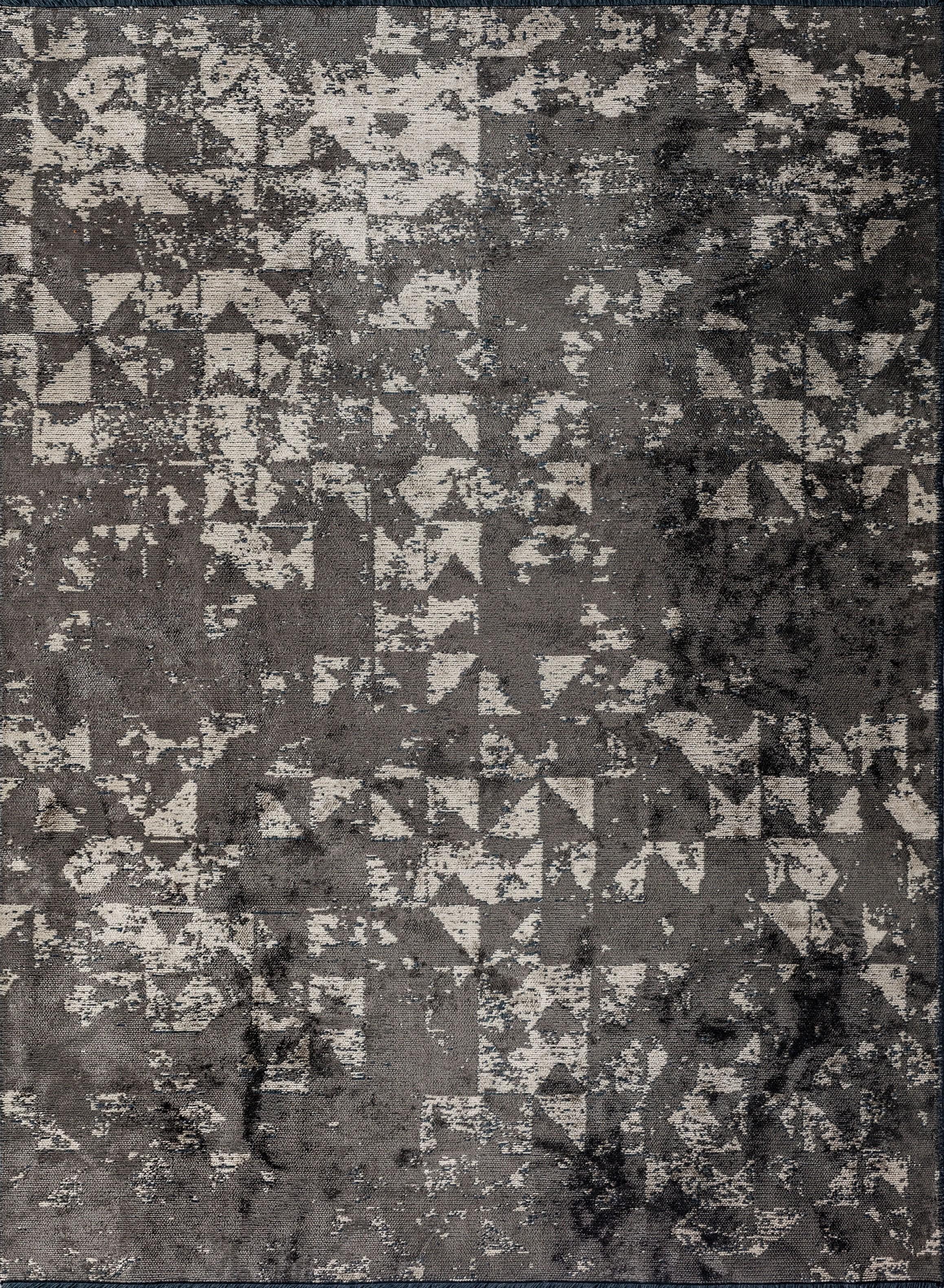 For Sale:  (Gray) Modern Camouflage Luxury Hand-Finished Area Rug