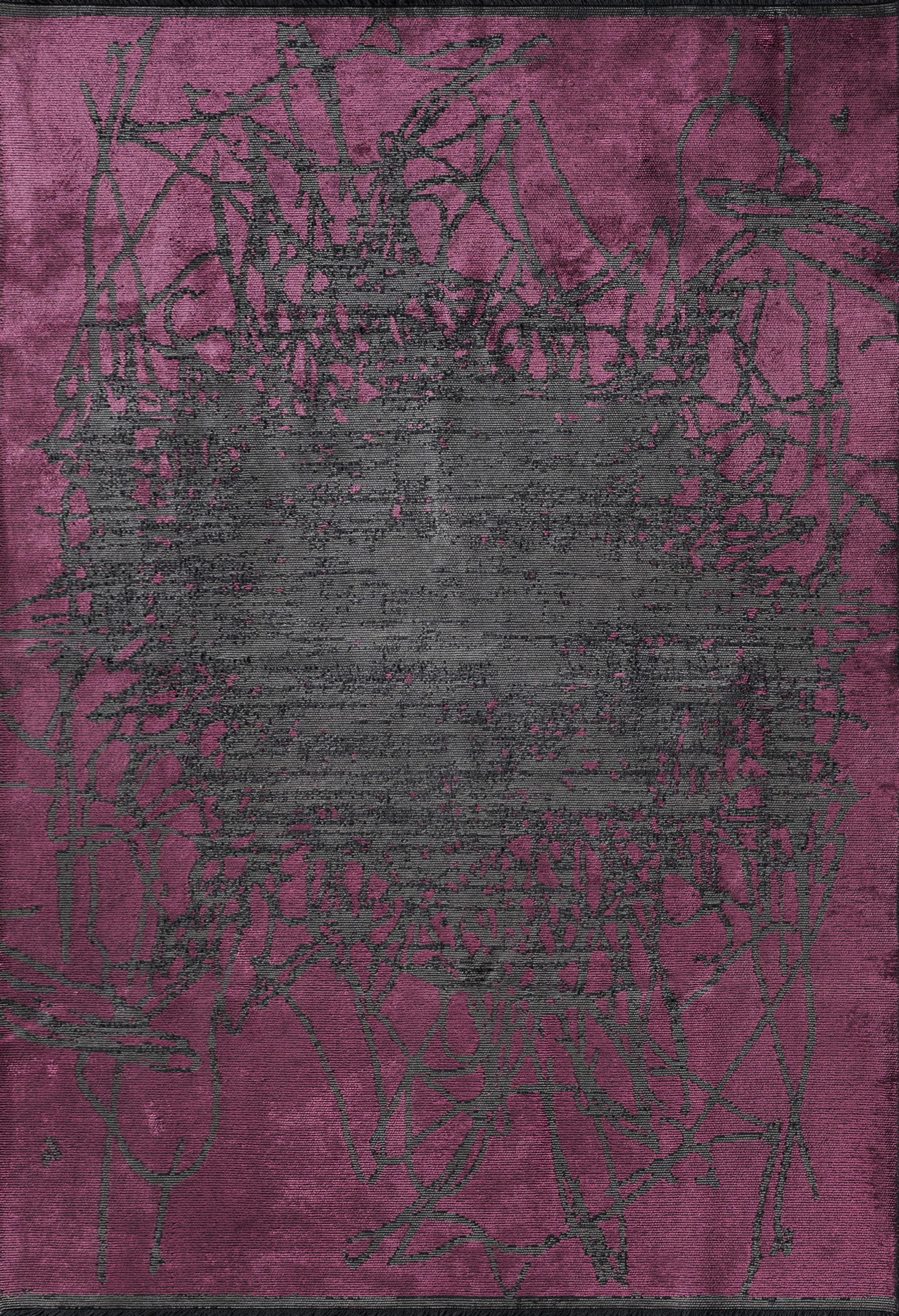 For Sale:  (Pink) Modern  Abstract Luxury Area Rug