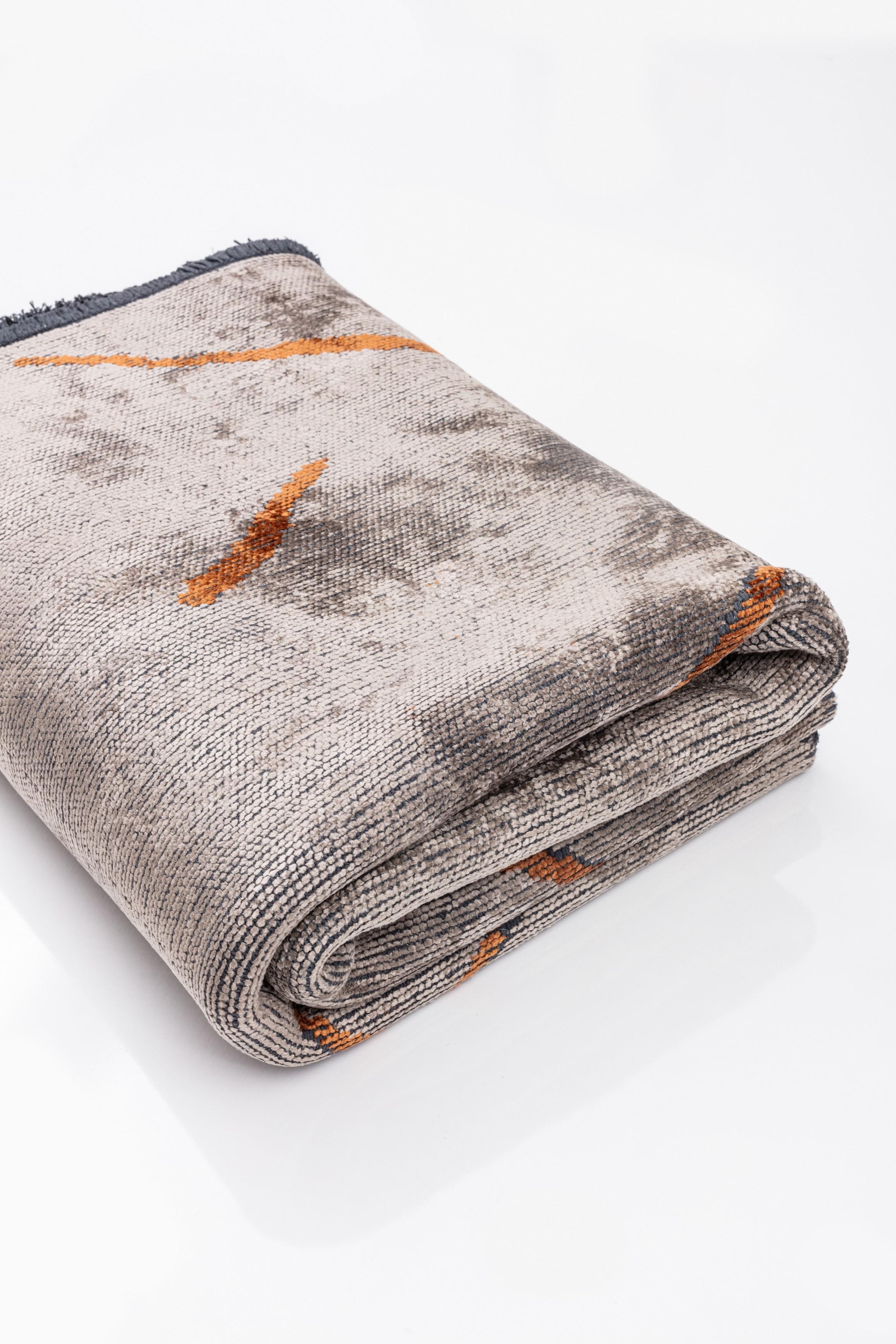 Im Angebot: Modern  Abstrakter luxuriöser Vorleger,  (Beige) 4