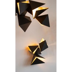 RAPTURE Wall Sconce  - Black and Gold Leaf