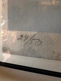 Raquel Forner (1902-1988) grabado modernista firmado y numerado, sin título, 1958