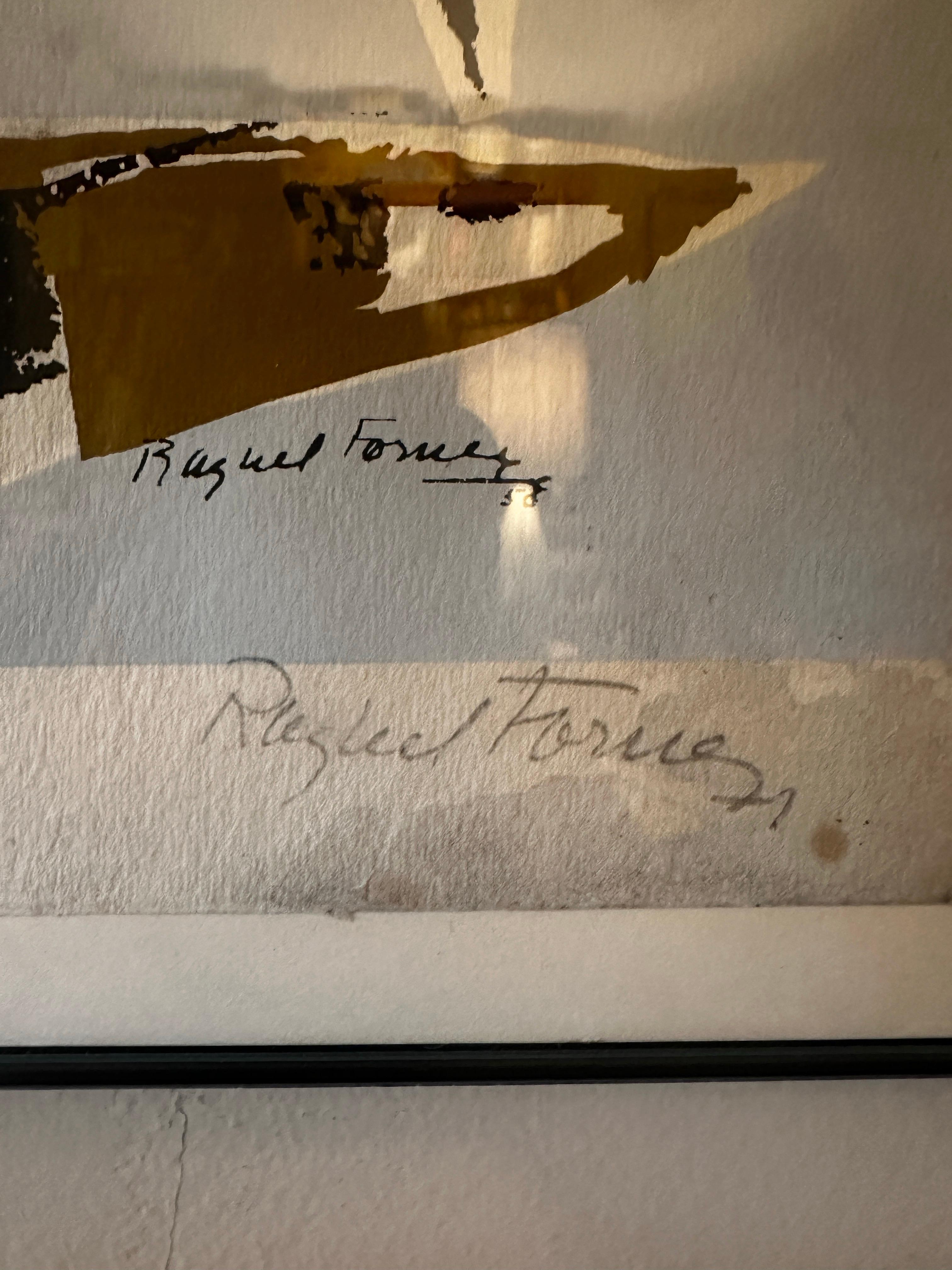 Mid-Century Modern Raquel Forner (1902–1988) modernist print signed and numbered, untitled, 1958 For Sale