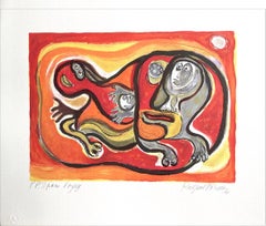 SPACE VOYAGE Signed Lithograph, Outer Space Creatures, Latin American Artist
