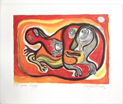 SPACE VOYAGE Signed Lithograph, Outer Space Creatures, Latin American Artist
