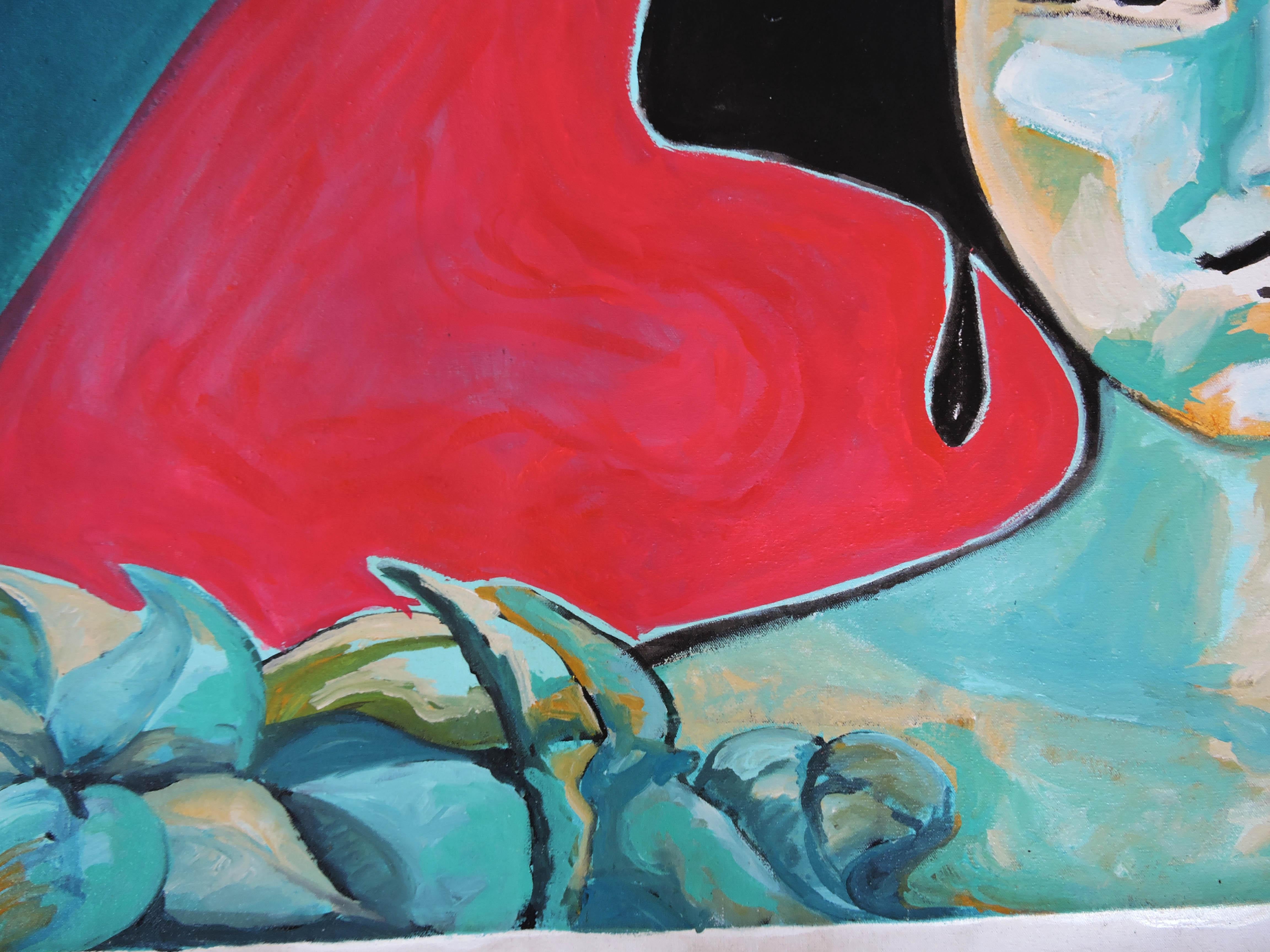 The calm and energy - Contemporary Painting by Raquel Sarangello