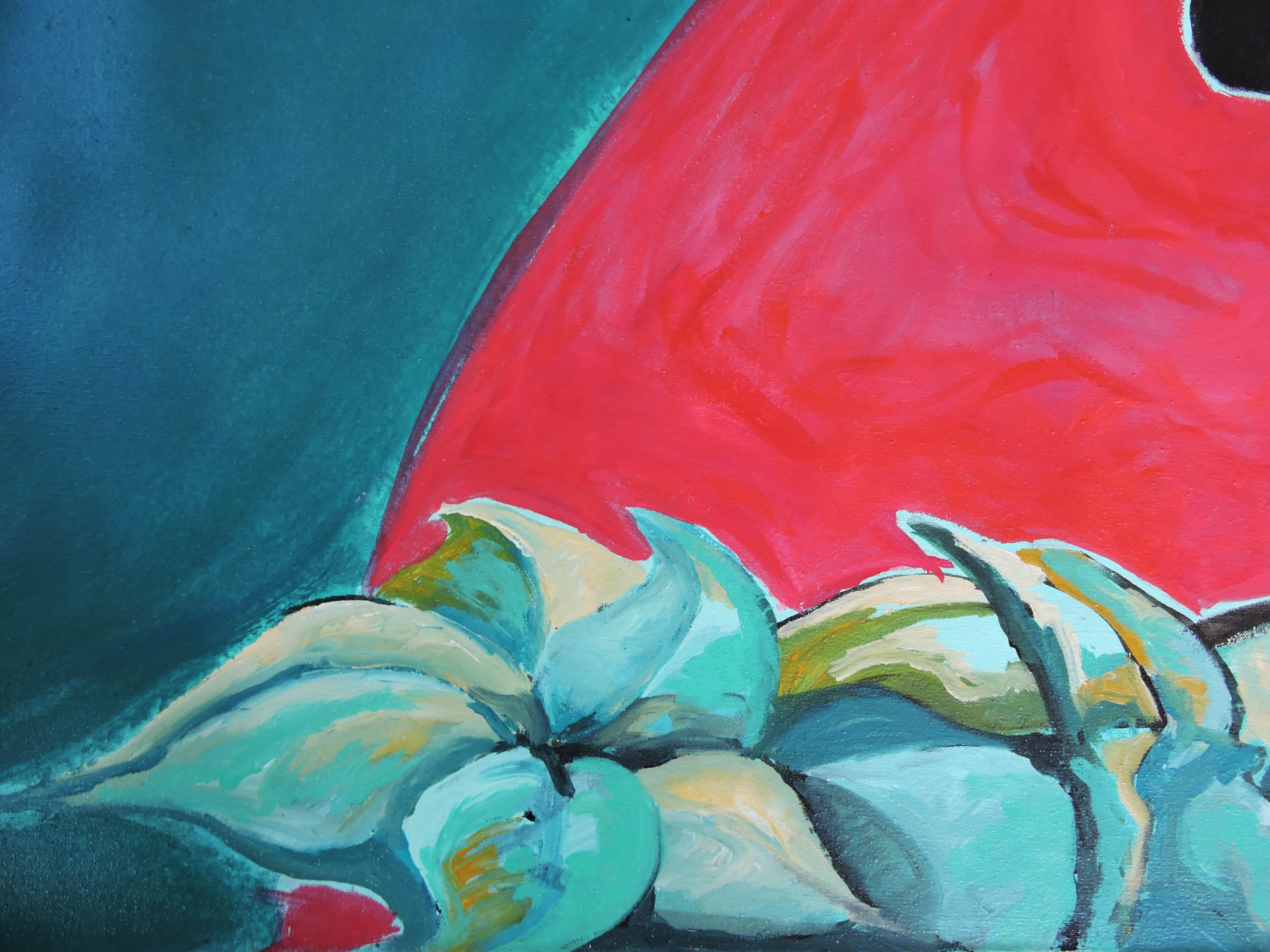 Painting inspired by moments of introspection, the encounter with oneself, a space of silence. I invite you to visit my other paintings as well.
The work reflects the woman looking towards the horizon in a situation of contemplation so that nothing