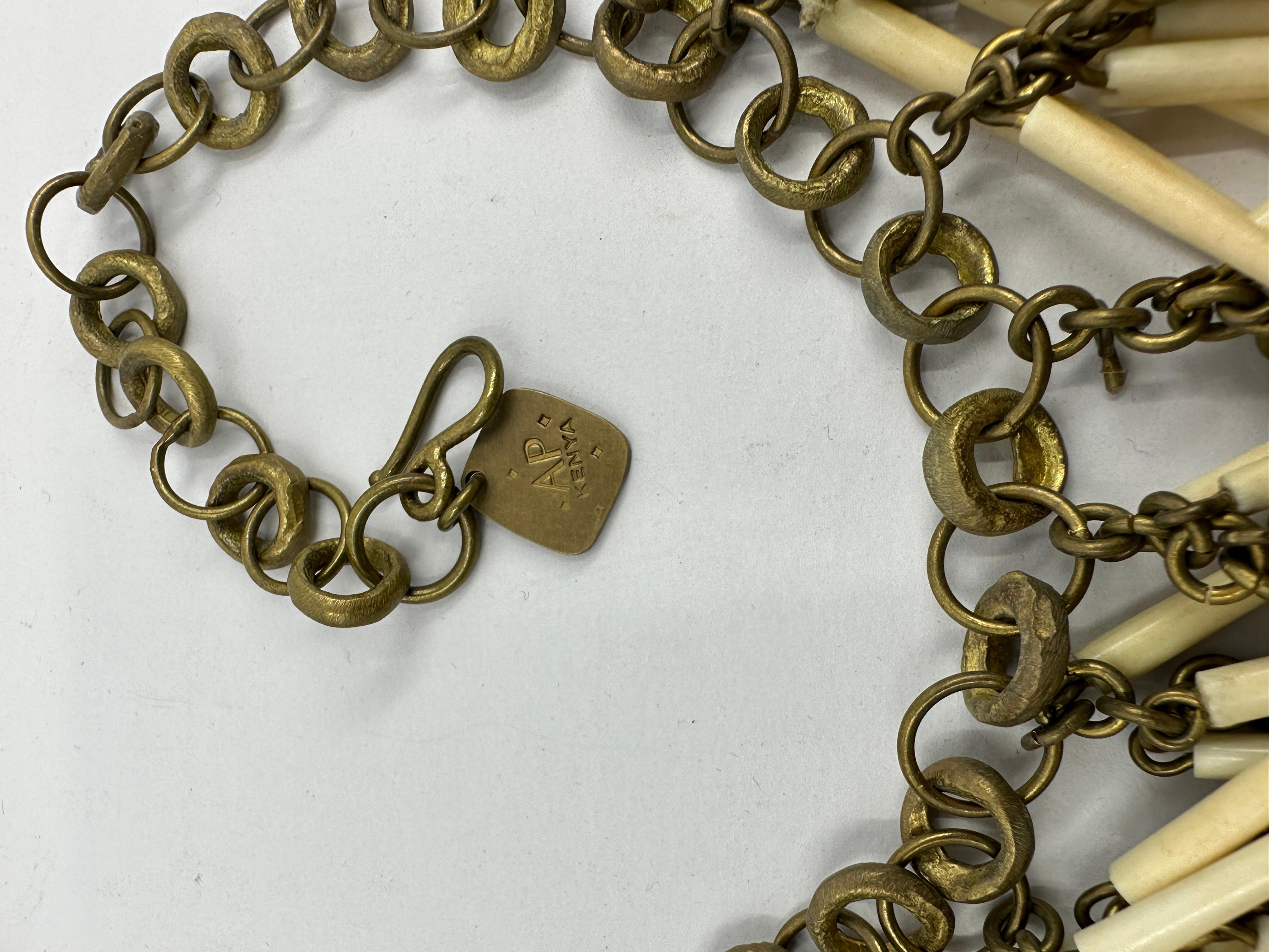 Raquel Welch Estate Personal Ashley Pittman Tribal Halskette Fransen garantiert im Angebot 4