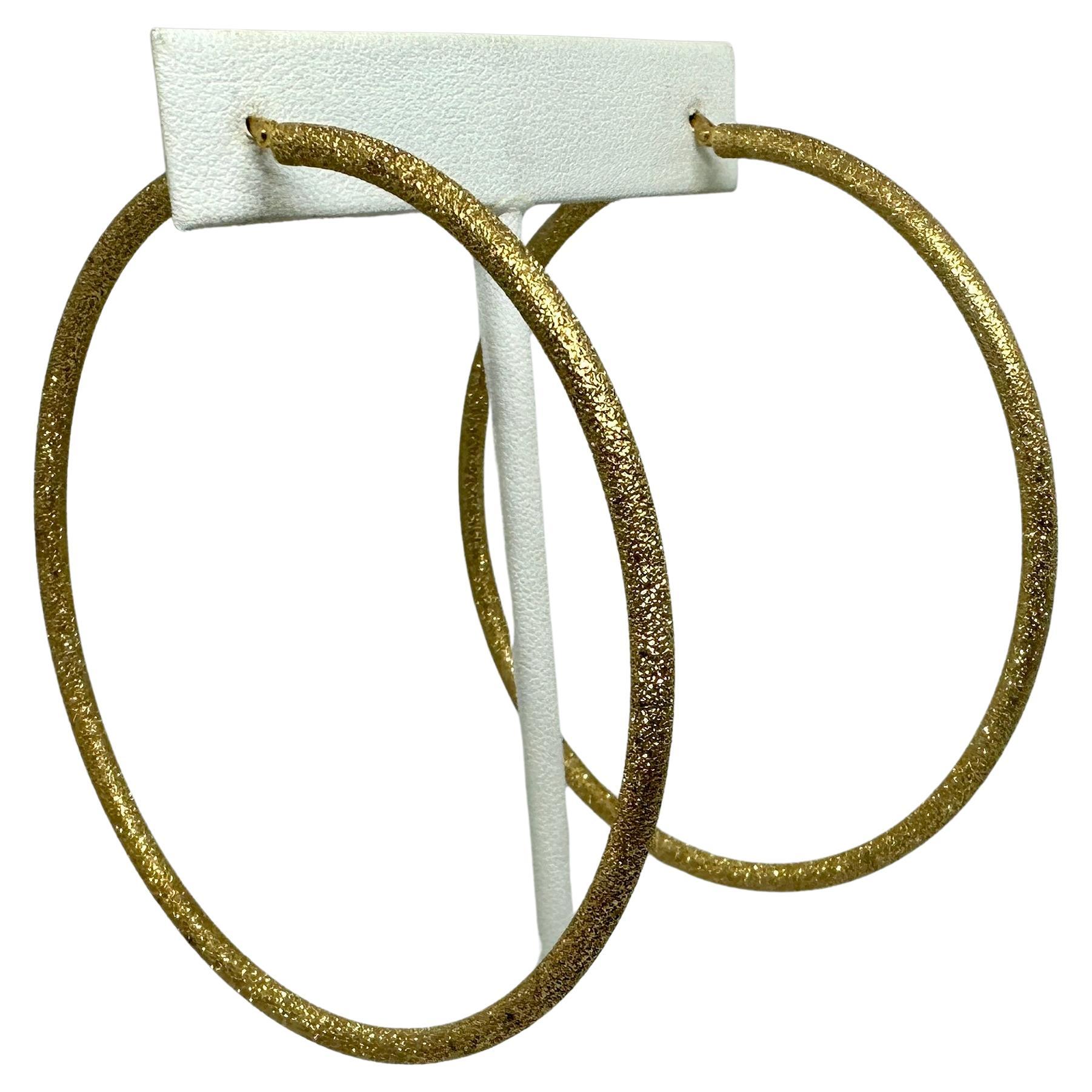 Raquel Welch's Hoop Earrings 14 Karat Gold 3 Inches Iconic Hollywood Sex Symbol