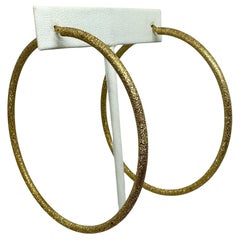 Raquel Welch's Hoop Earrings 14 Karat Gold 3 Inches Iconic Hollywood Sex Symbol