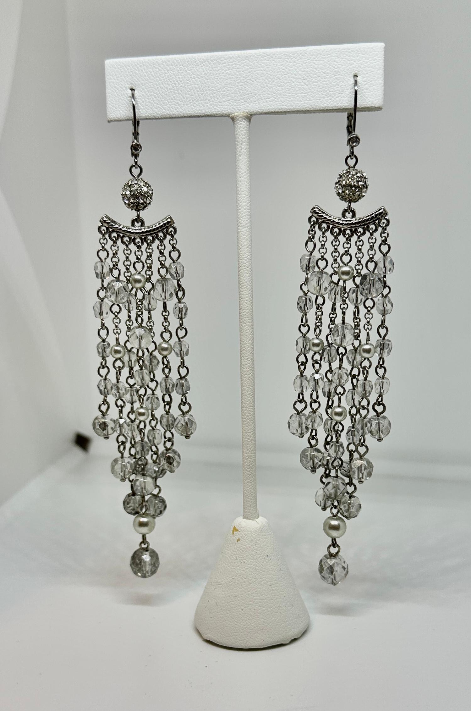 Indulge in a stunning pair of earrings from the estate of the legendary Raquel Welch!  The earrings are a dramatic 5 inches long!  Here is your opportunity to own a piece of Hollywood History from one of the most iconic sex symbols of the 20th