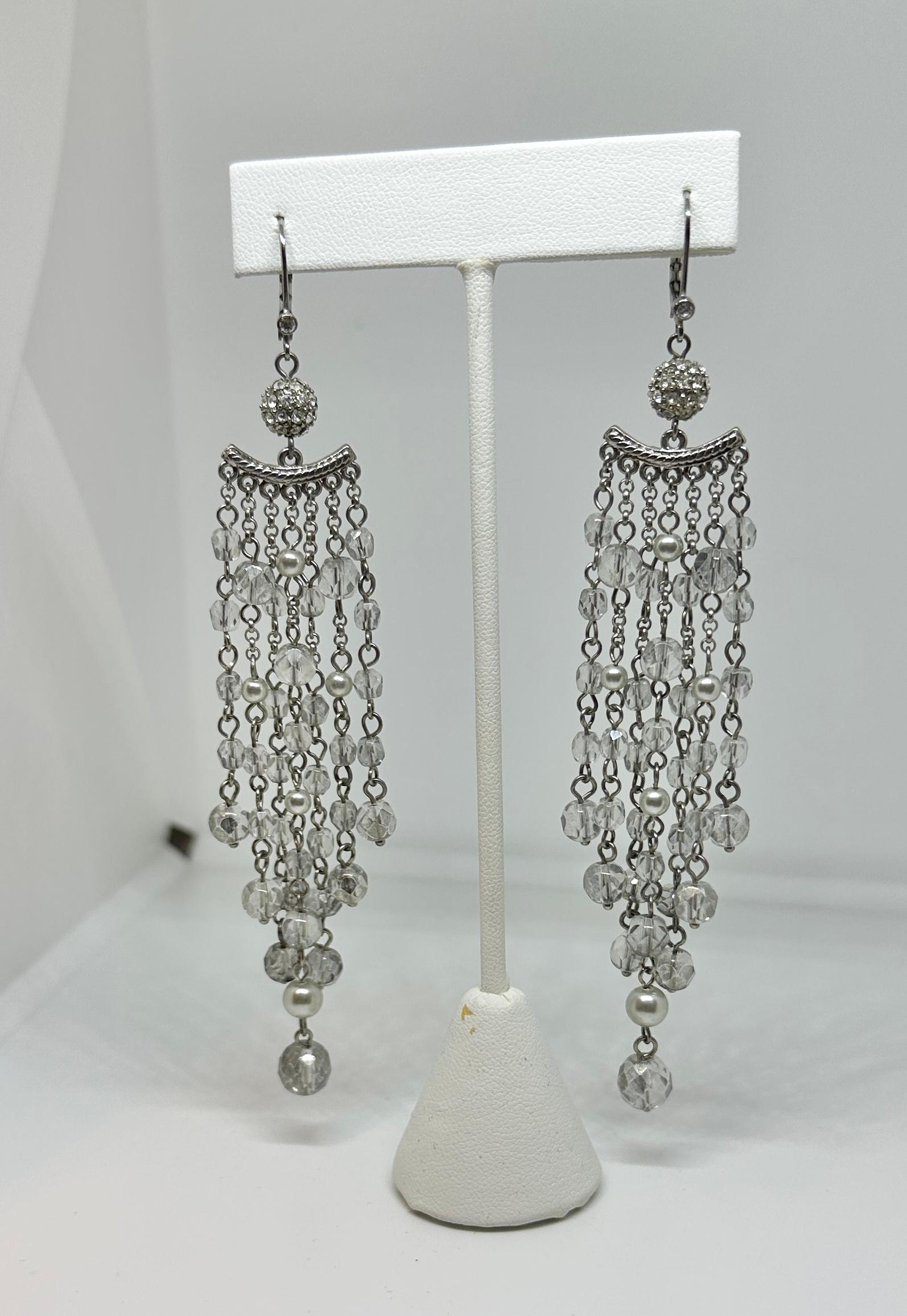 Raquel Welch's Personal Earrings 5 Inch Estate of Raquel Welch Guaranteed In Excellent Condition For Sale In New York, NY