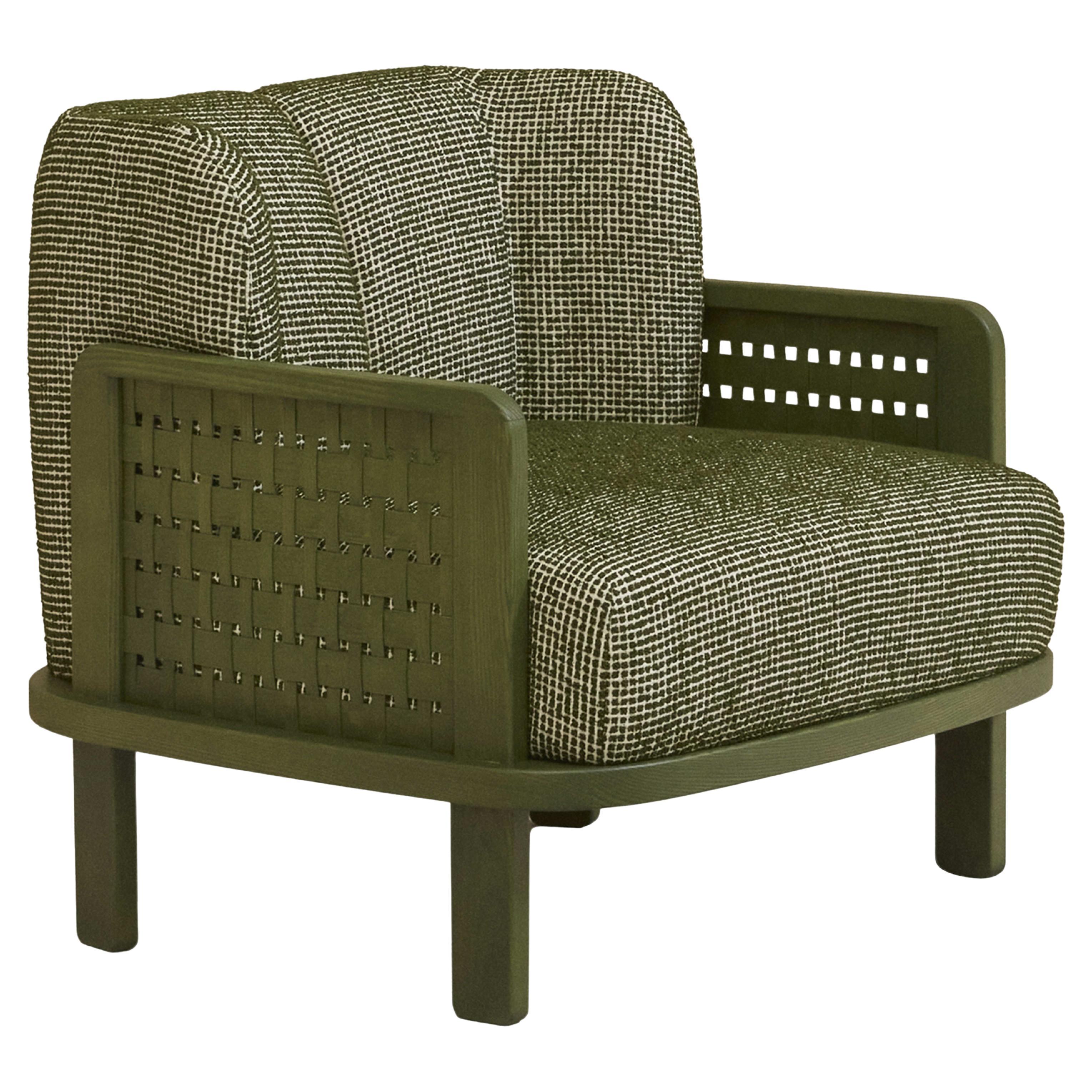 Raquette 180 Green Armchair by Cristina Celestino For Sale