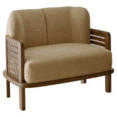 Raquette 180 Tobacco-stained Ash Armchair by Cristina Celestino