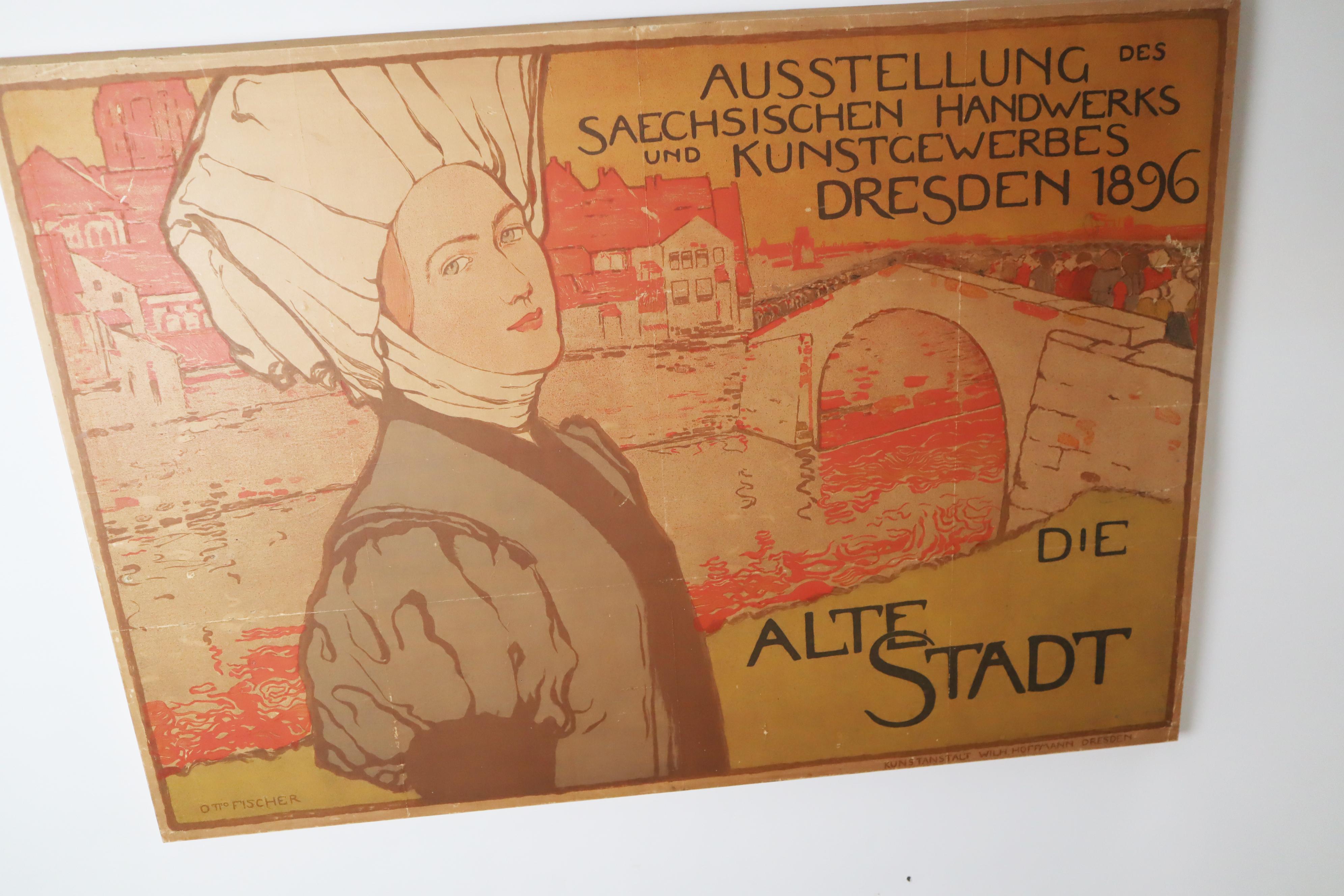 Rar Art Nouvo Exposiciones  Sajonia Arte y Artesanía Dresde 1896 Otto Fischer en venta 8