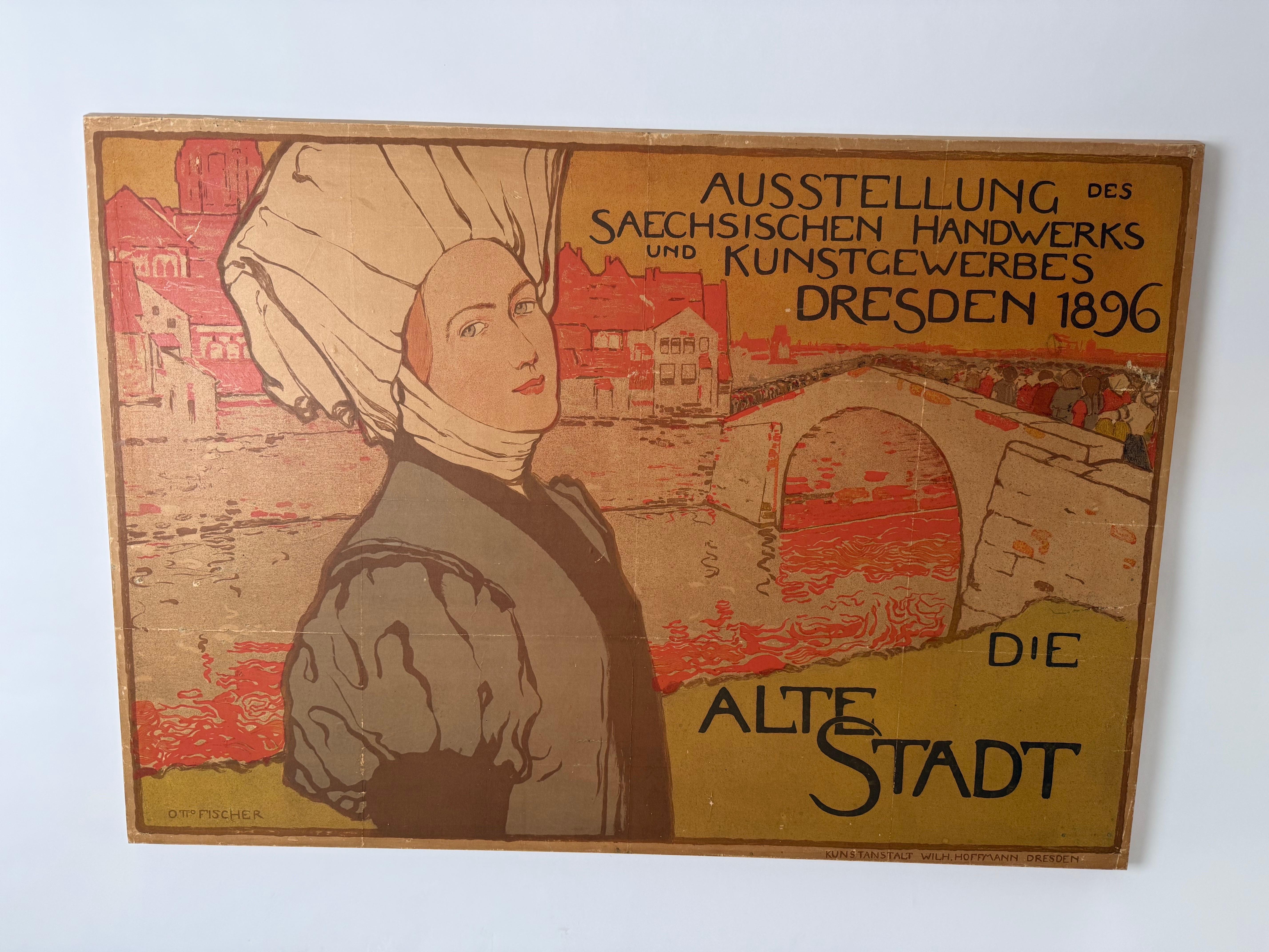 Este gran cartel Art Nouveau es uno de los pocos ejemplos que se conservan y, al datar de 1896, es uno de los más antiguos. El cartel procede de la colección de una pareja de arquitectos que había formado una pequeña colección con un gran sentido