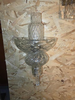 Rare Venini 1930 Carlo Scarpa Brass Diamond Glass Applique