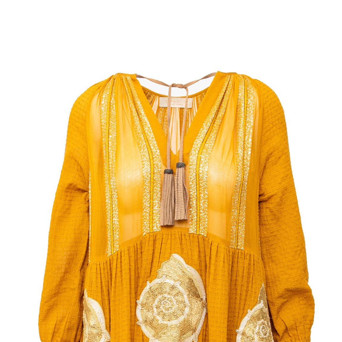 Orange Rara Avis by Sonal Verma Boho Long Dress - '10s For Sale