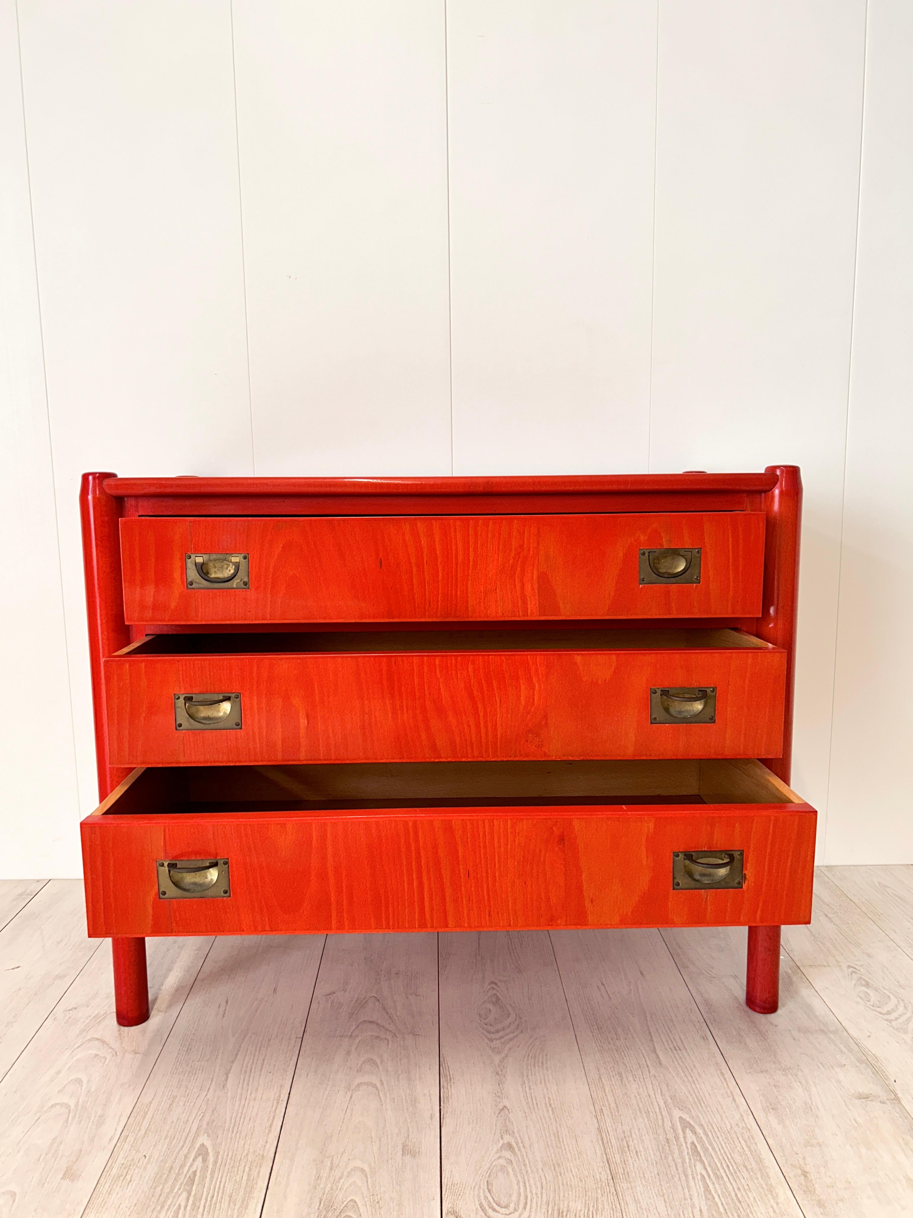 Wood Rara cassettiera mod. Carimate, Vico Magistretti, anni '60