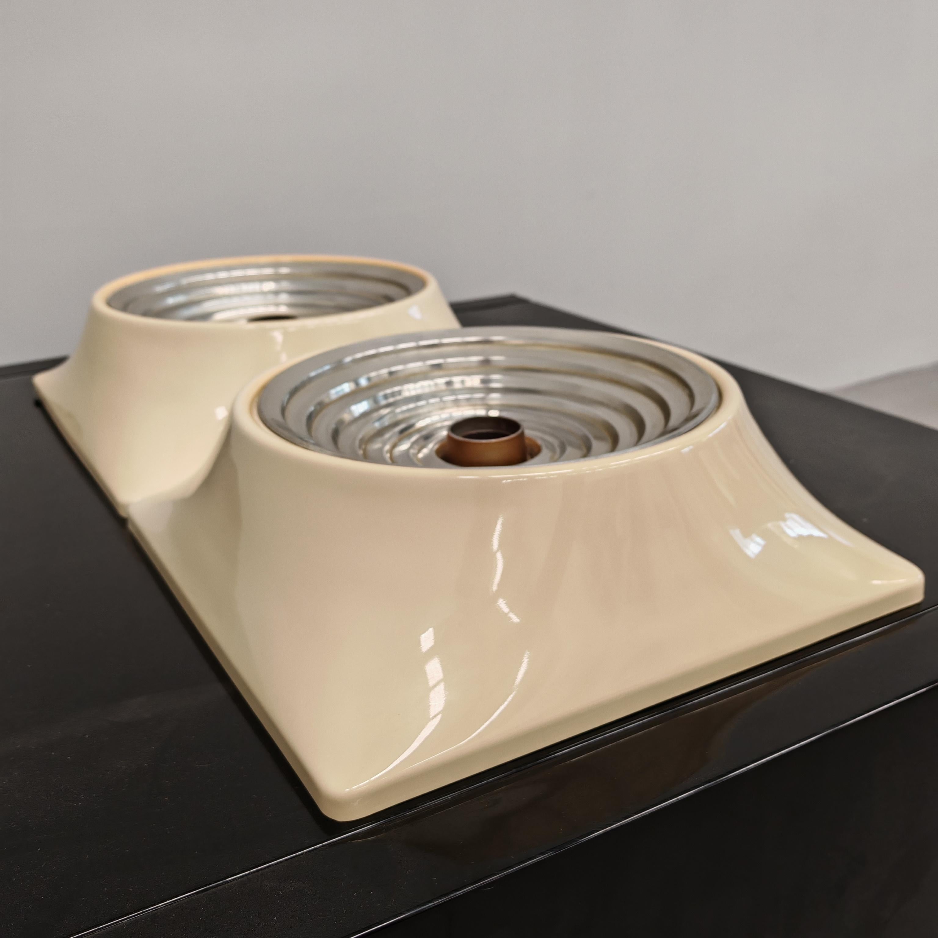 Paire d'appliques design italiennes des années 1960  le style de l'ère spatiale - Stilnovo en vente 10